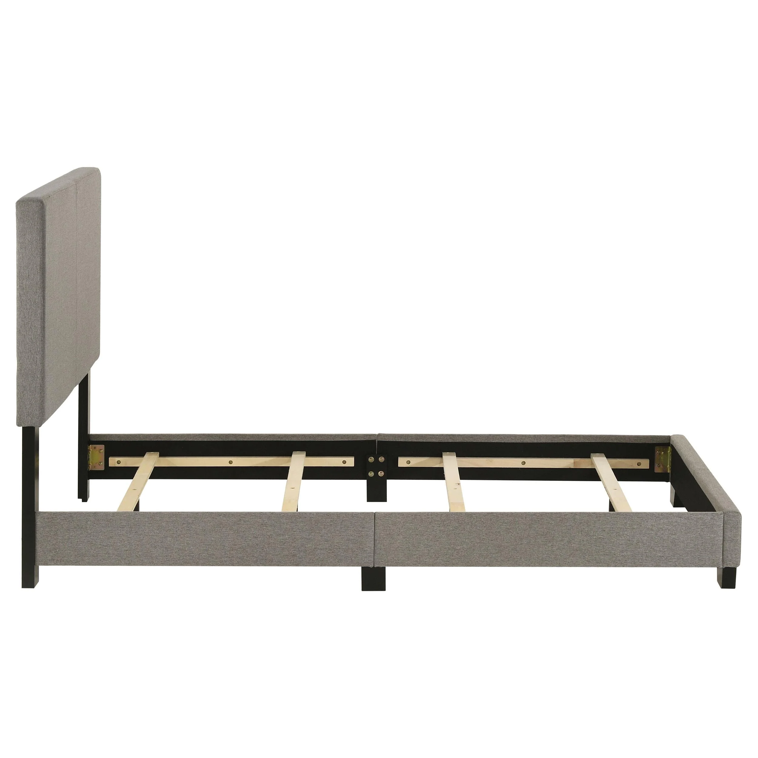 Dorian Taupe Upholstered Twin Panel Bed - Image 4