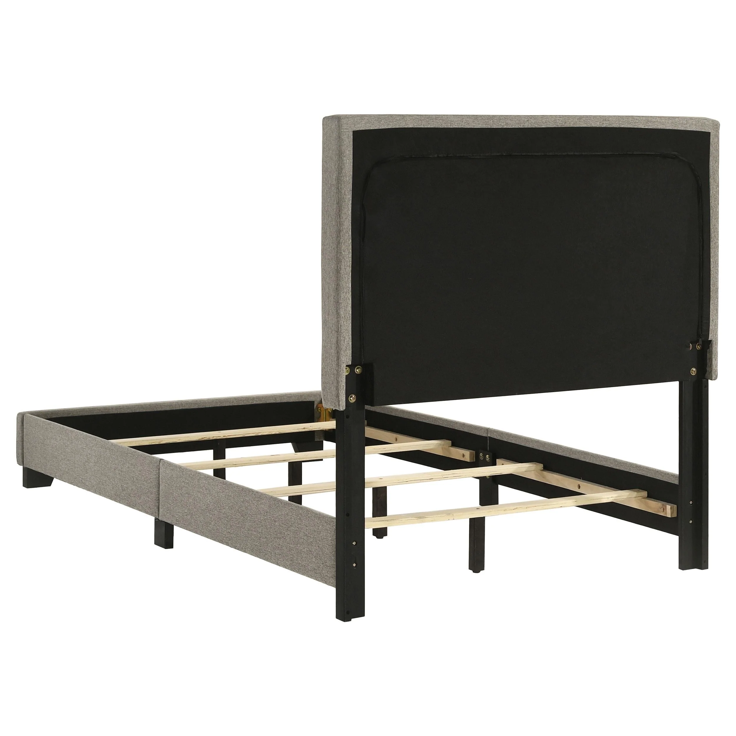 Dorian Taupe Upholstered Twin Panel Bed - Image 6