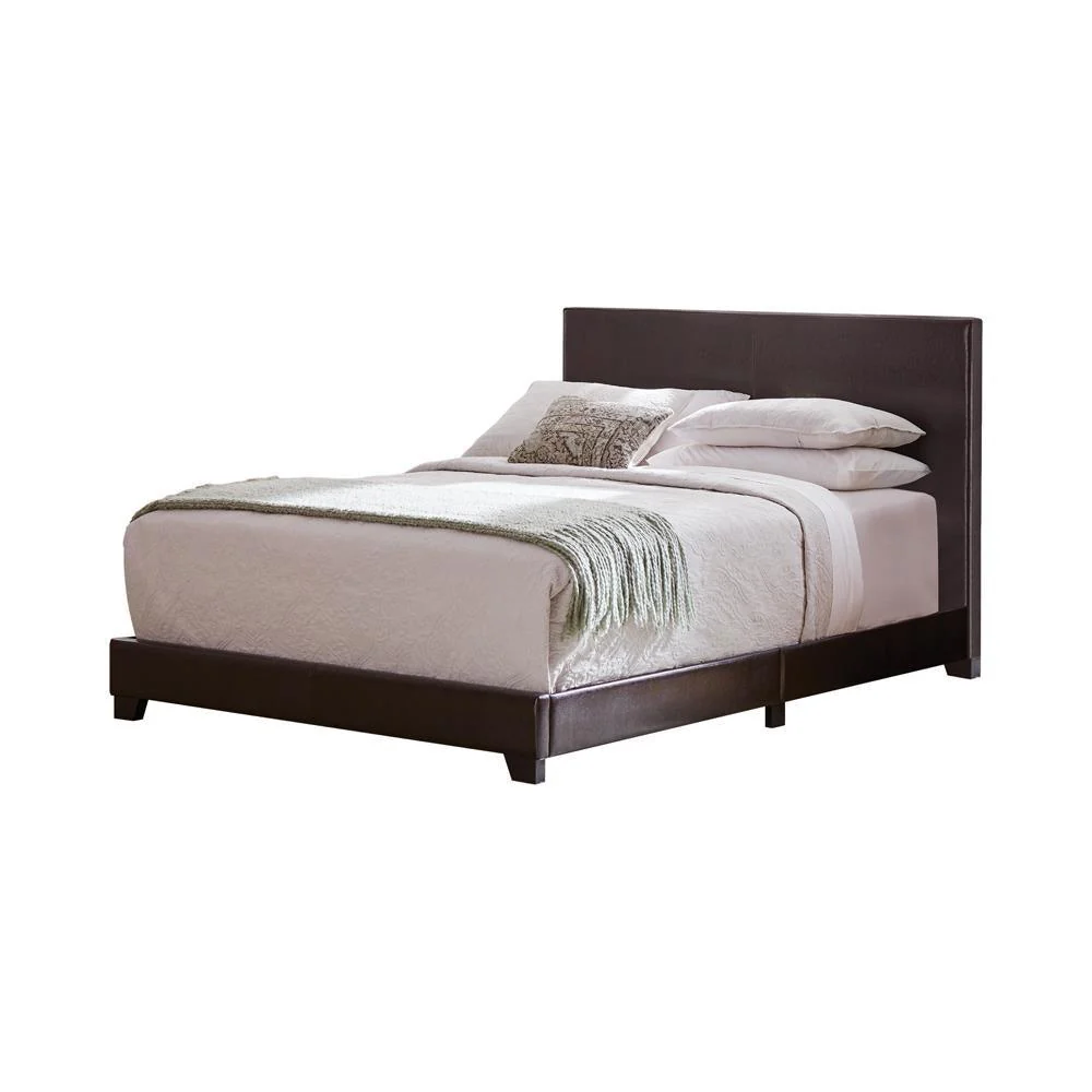 Dorian Upholstered California King Bed Brown - Image 3