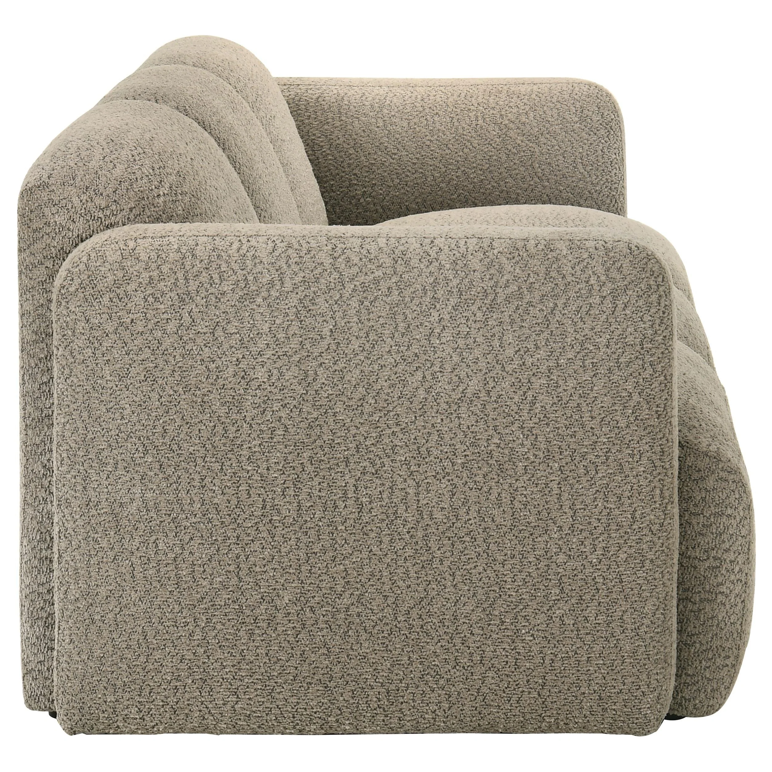 Dorset 2-piece Upholstered Round Track Arm Sofa Set Brown - Image 5