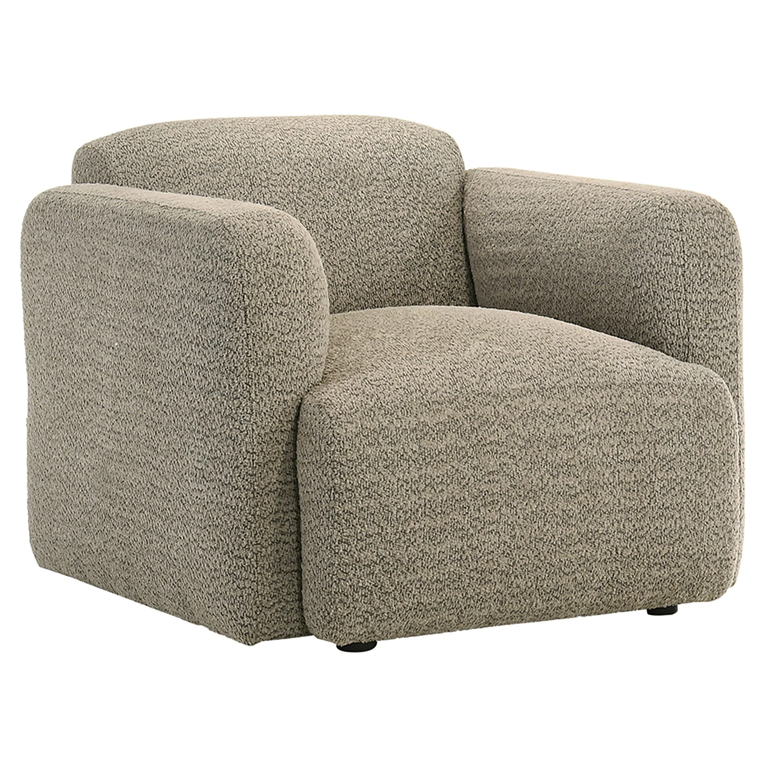 Dorset 3-piece Upholstered Round Track Arm Sofa Set Brown - Image 10