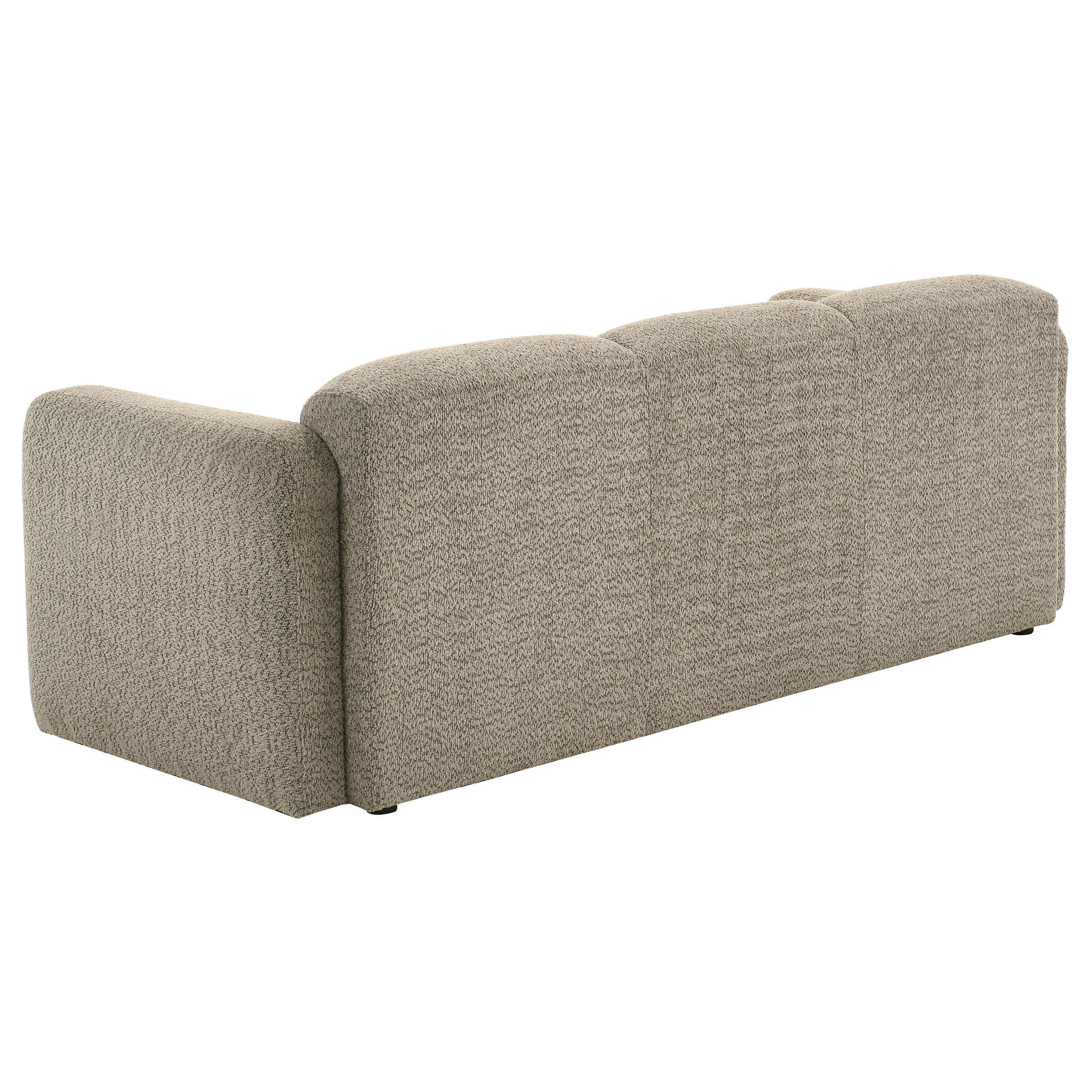 Dorset 3-piece Upholstered Round Track Arm Sofa Set Brown - Image 4