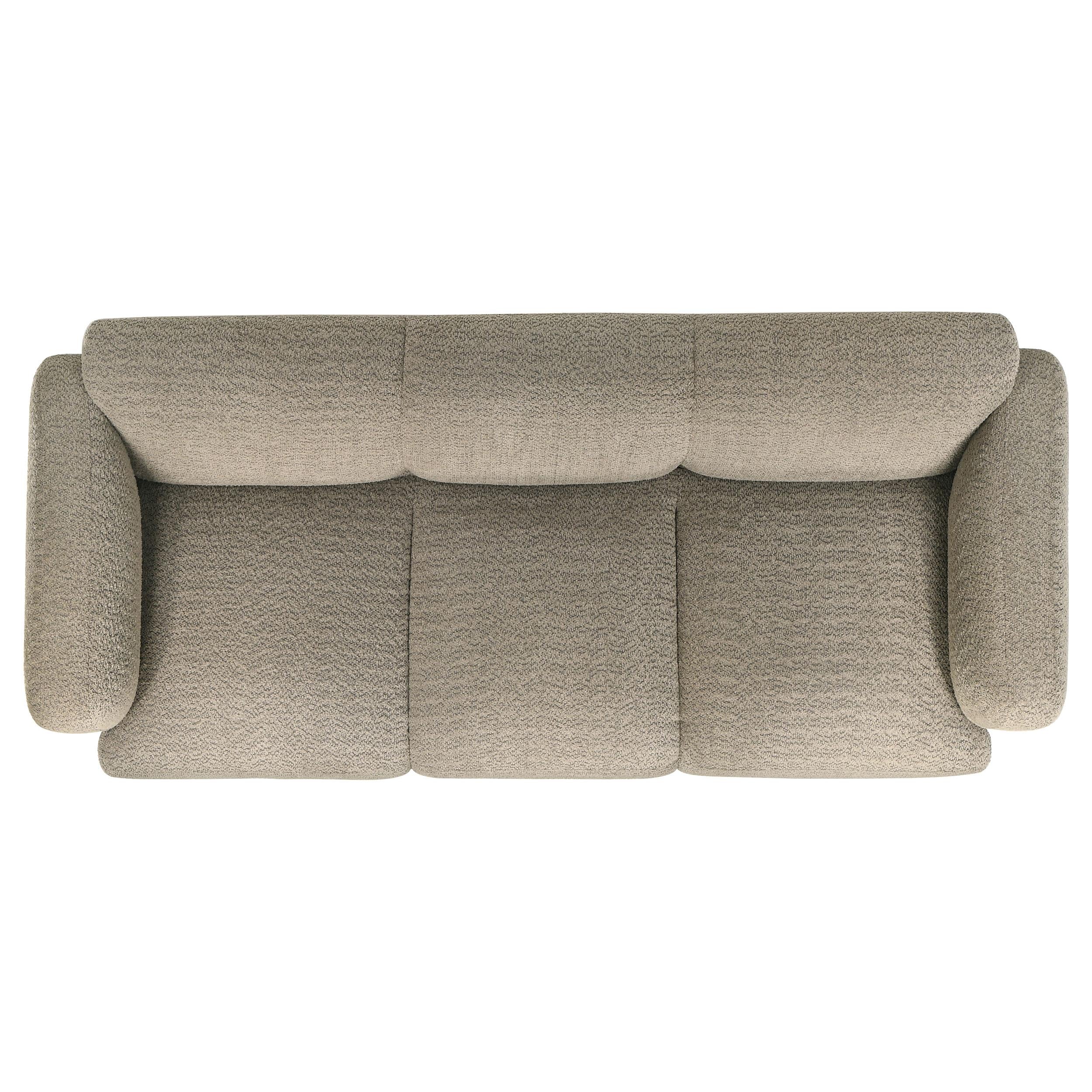 Dorset 3-piece Upholstered Round Track Arm Sofa Set Brown - Image 5