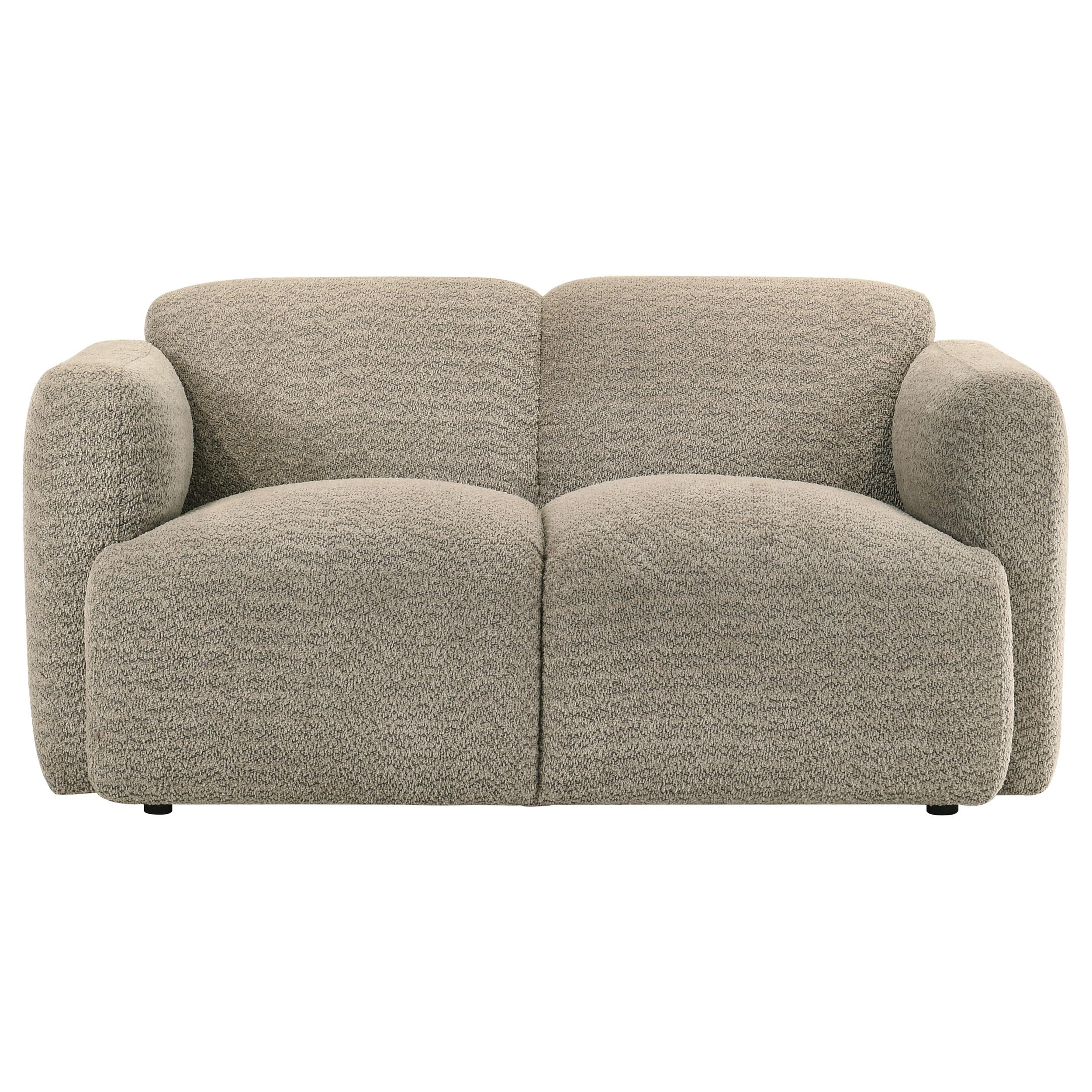 Dorset 3-piece Upholstered Round Track Arm Sofa Set Brown - Image 7