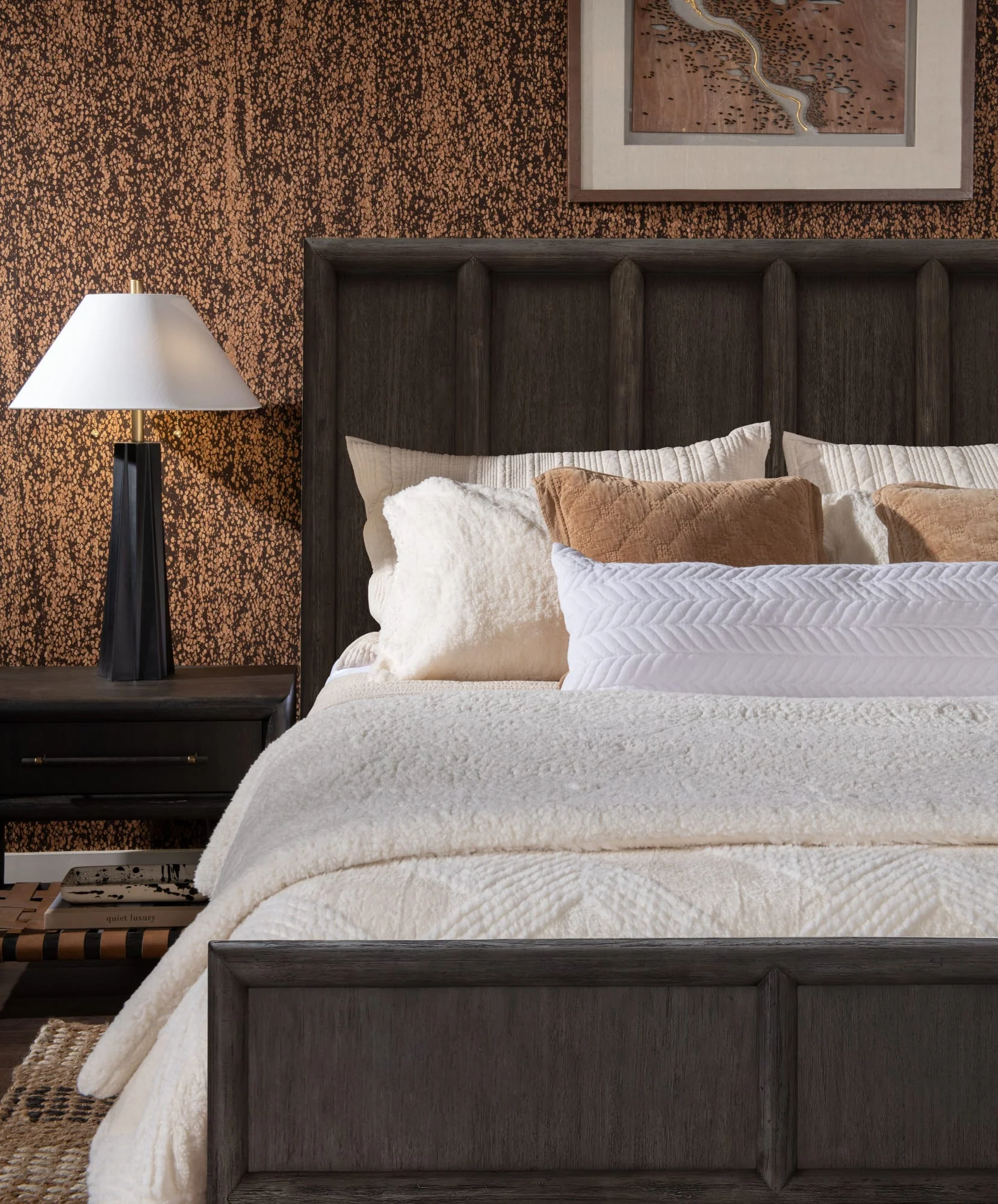 Dorsey Basalt Grey California King Wooden Panel Bed - Image 12