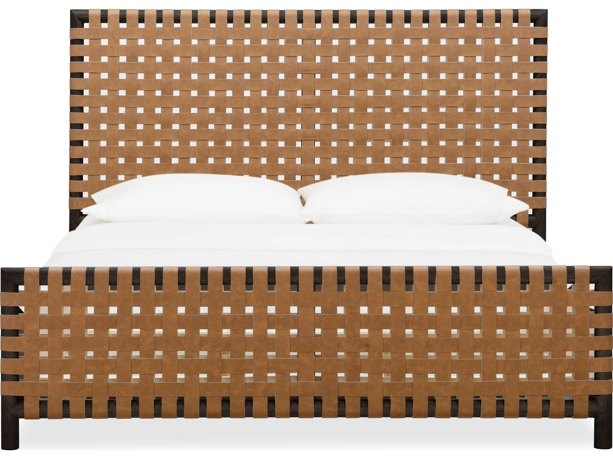 Dorsey Basalt Grey/Ginger King Woven Panel Bed - Image 2