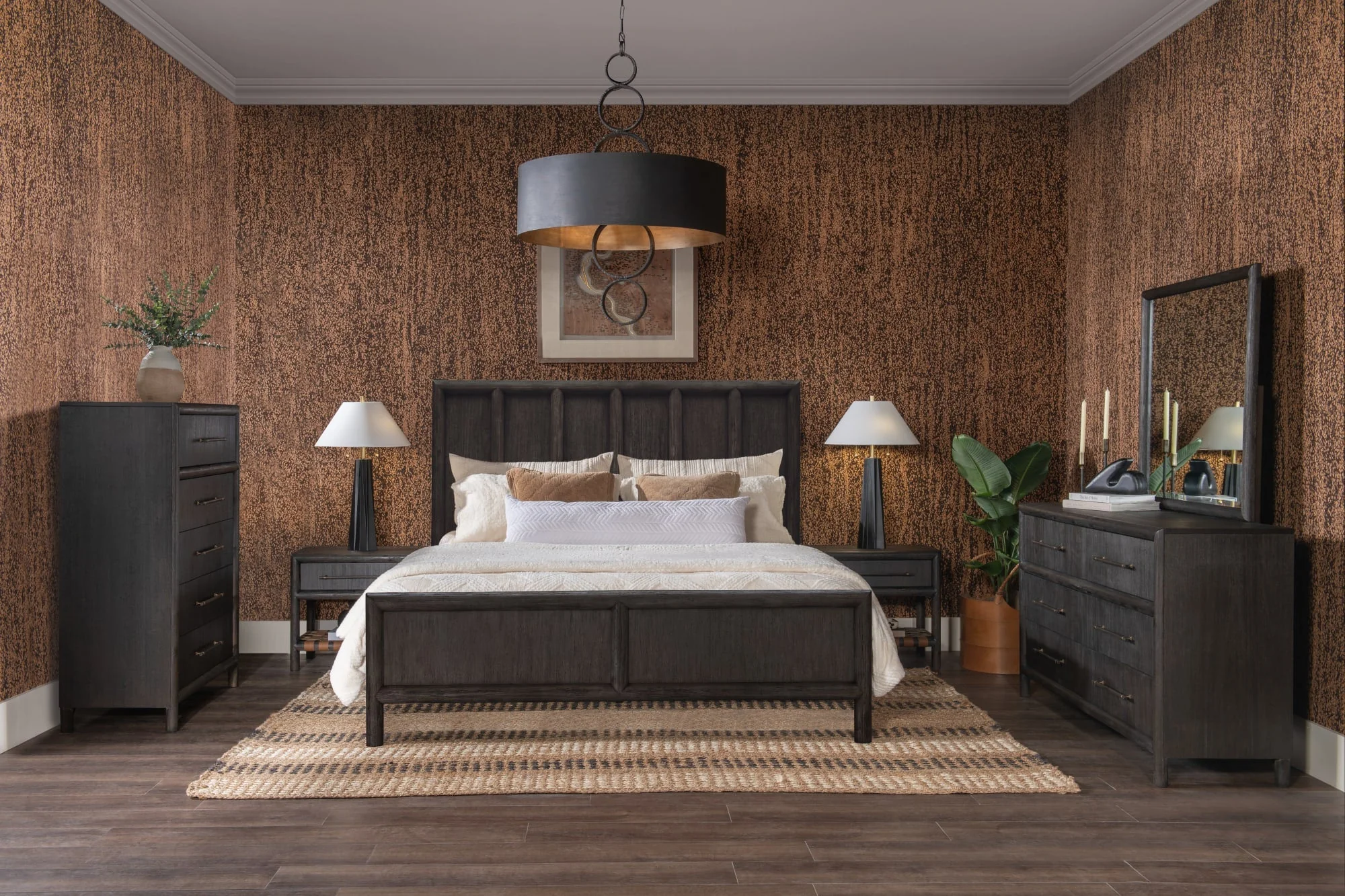 Dorsey Basalt Grey King Wooden Panel Bed - Image 11
