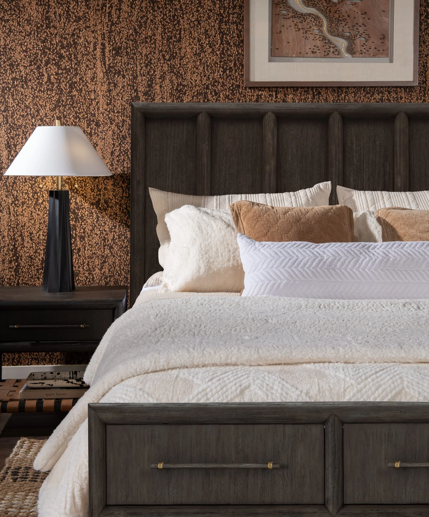 Dorsey Basalt Grey Queen Wooden Two Drawer Storage Bed - Image 8