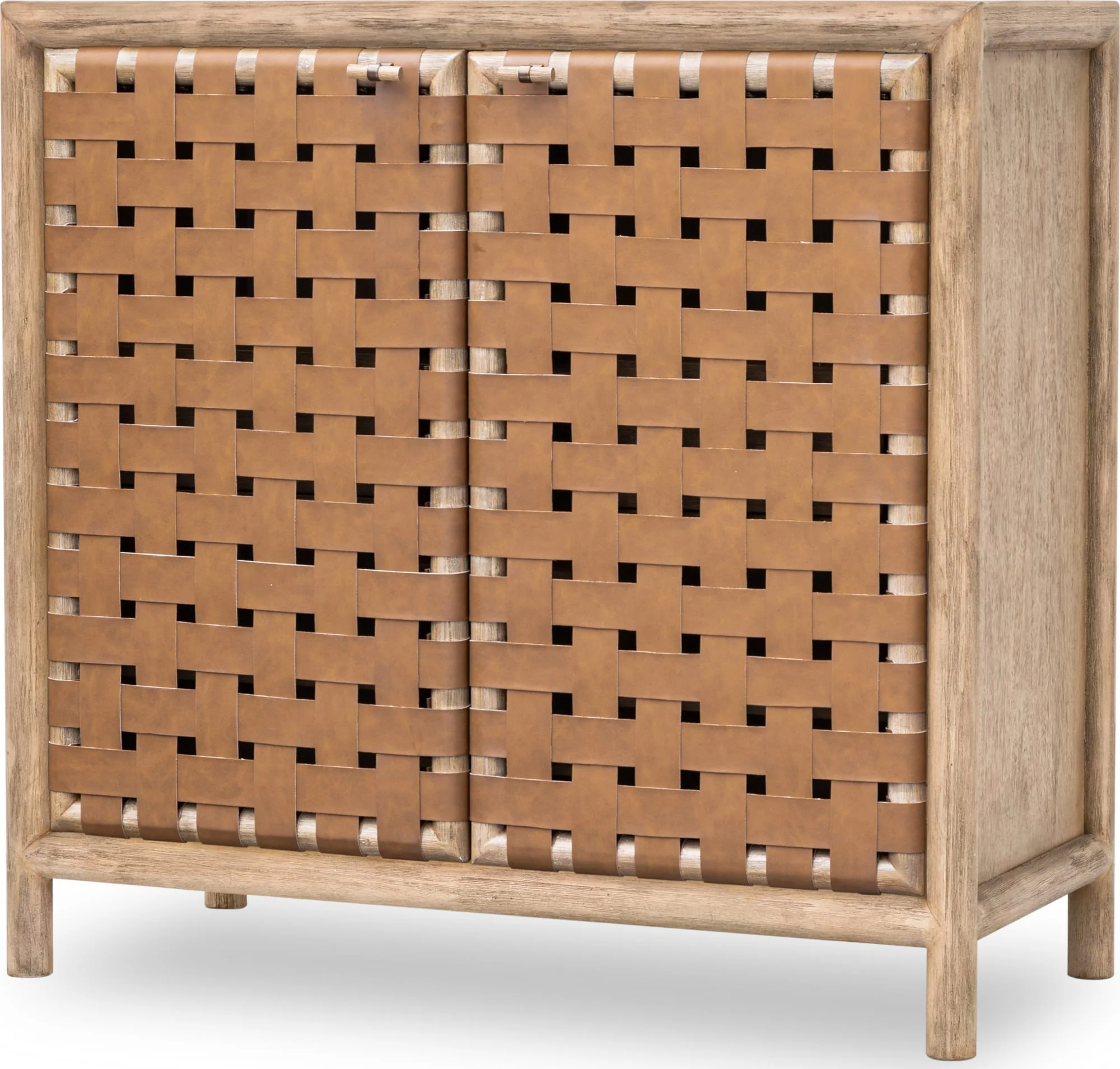 Dorsey Granola Woven Bar Cabinet - Image 2