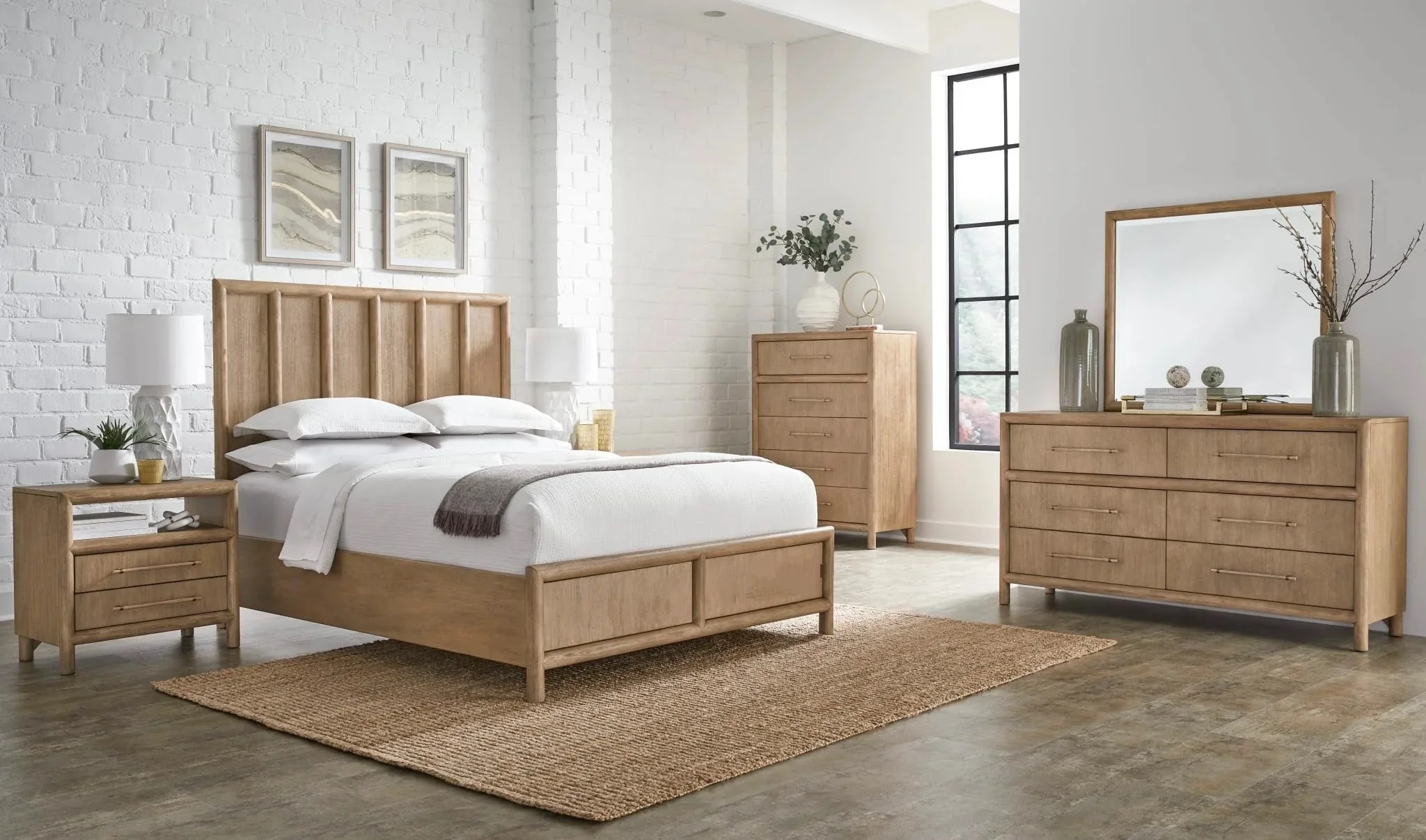 Dorsey Wooden California King Panel Bed in Granola - Image 4