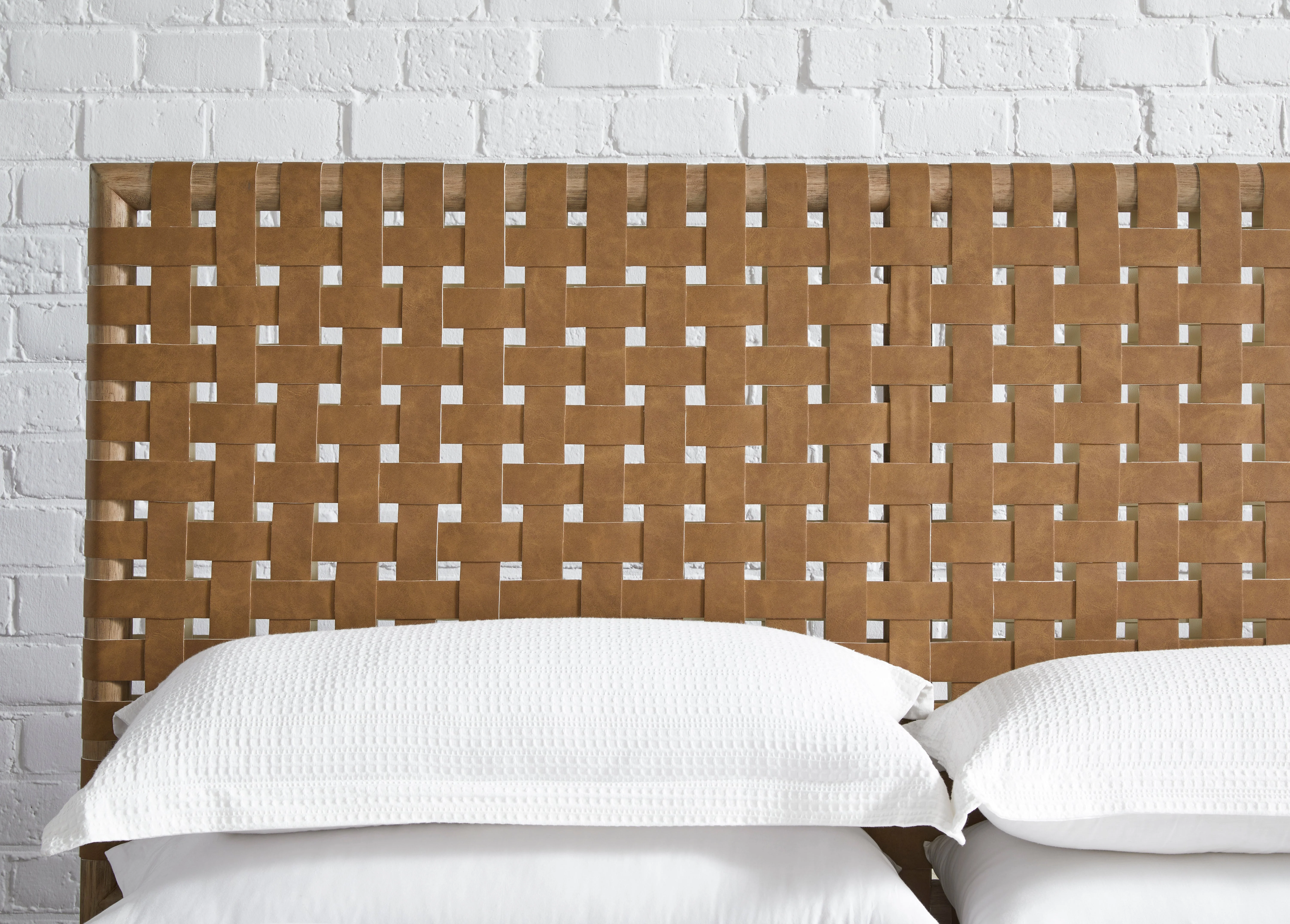 Dorsey Woven Queen Panel Bed in Granola and Ginger - Image 2