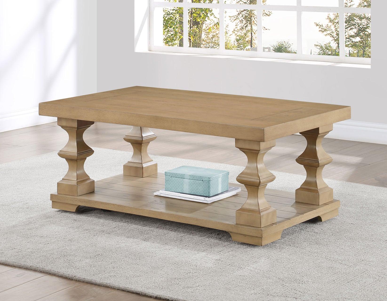 Dory  Sand Coffee Table with Casters