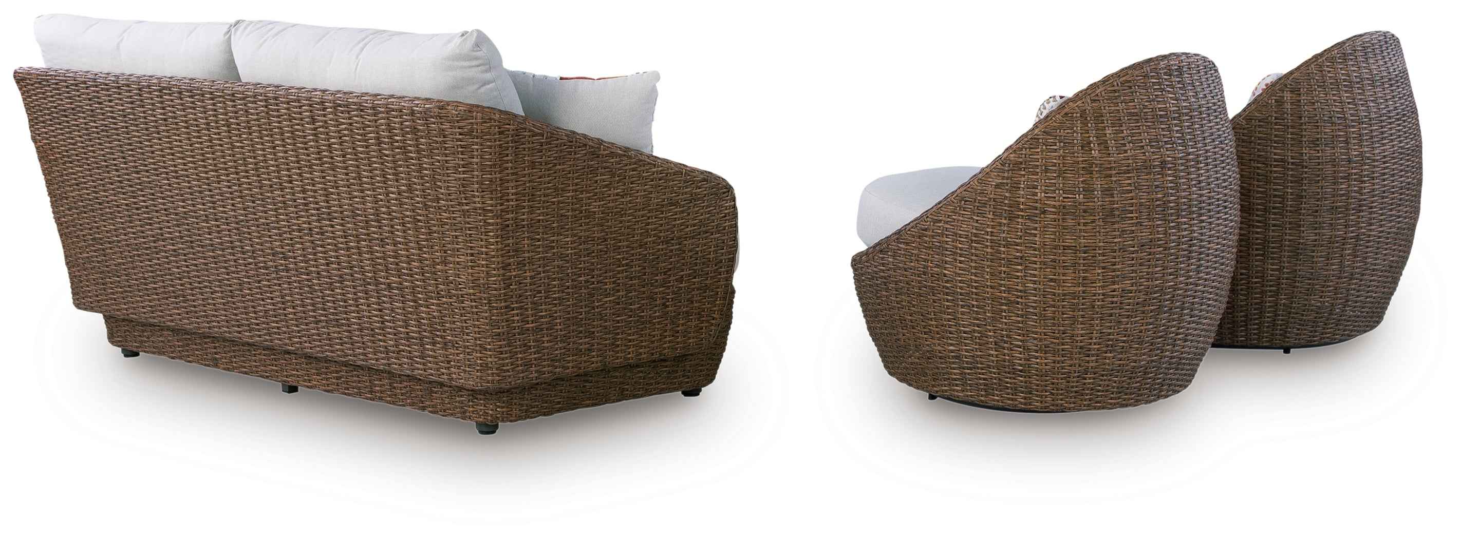 Double Point Beige Outdoor Seating Set - Image 15