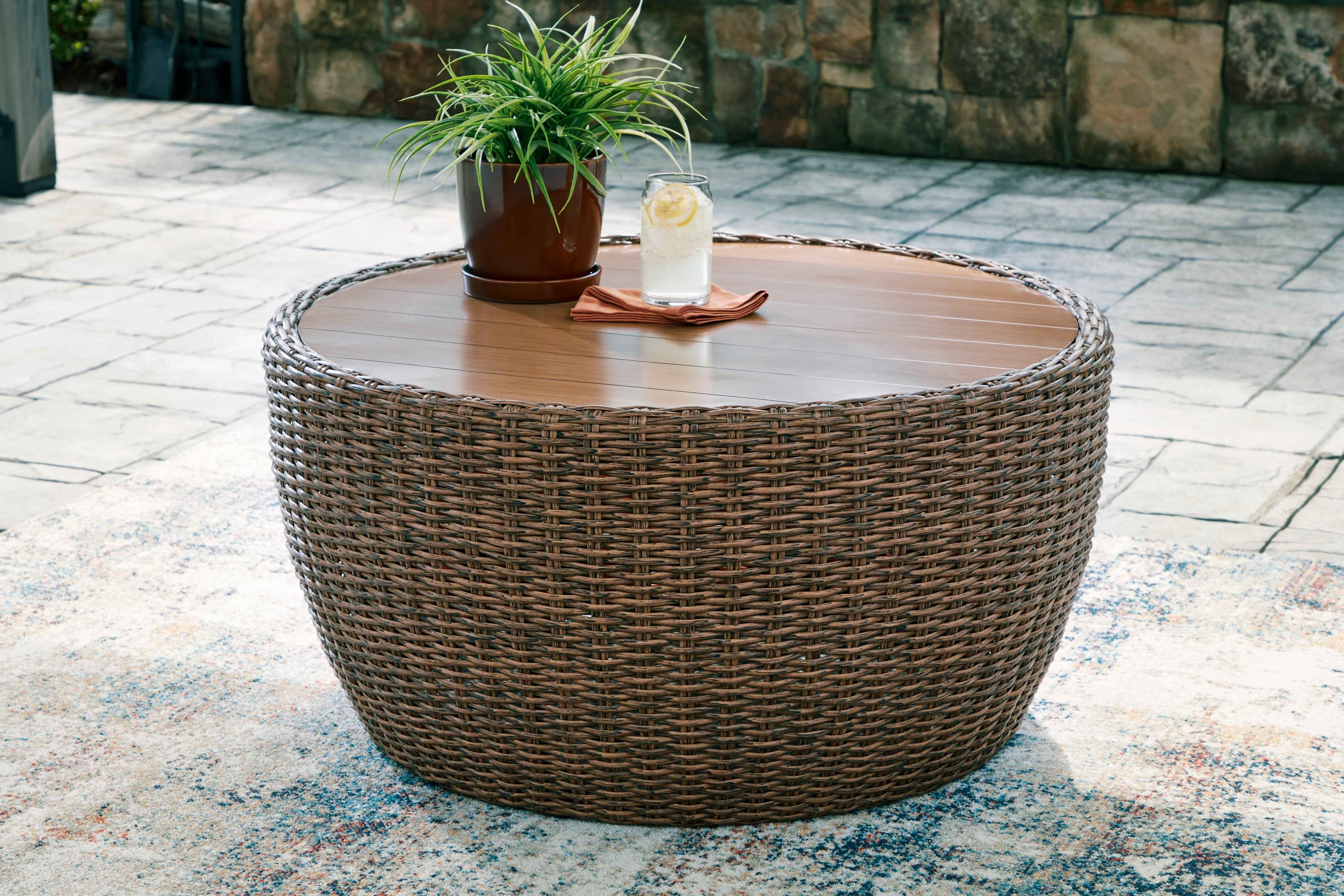 Double Point Beige Outdoor Seating Set - Image 18