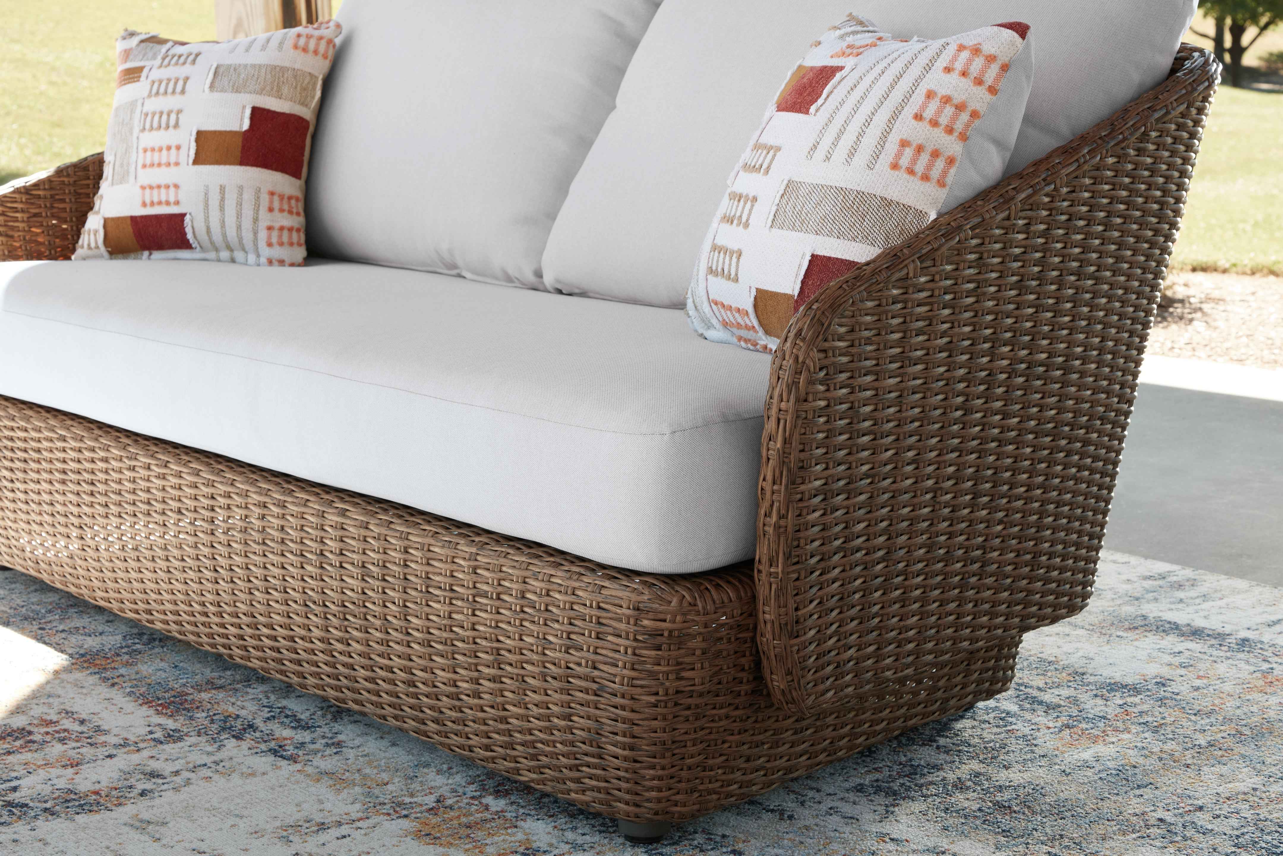 Double Point Beige Outdoor Seating Set - Image 8