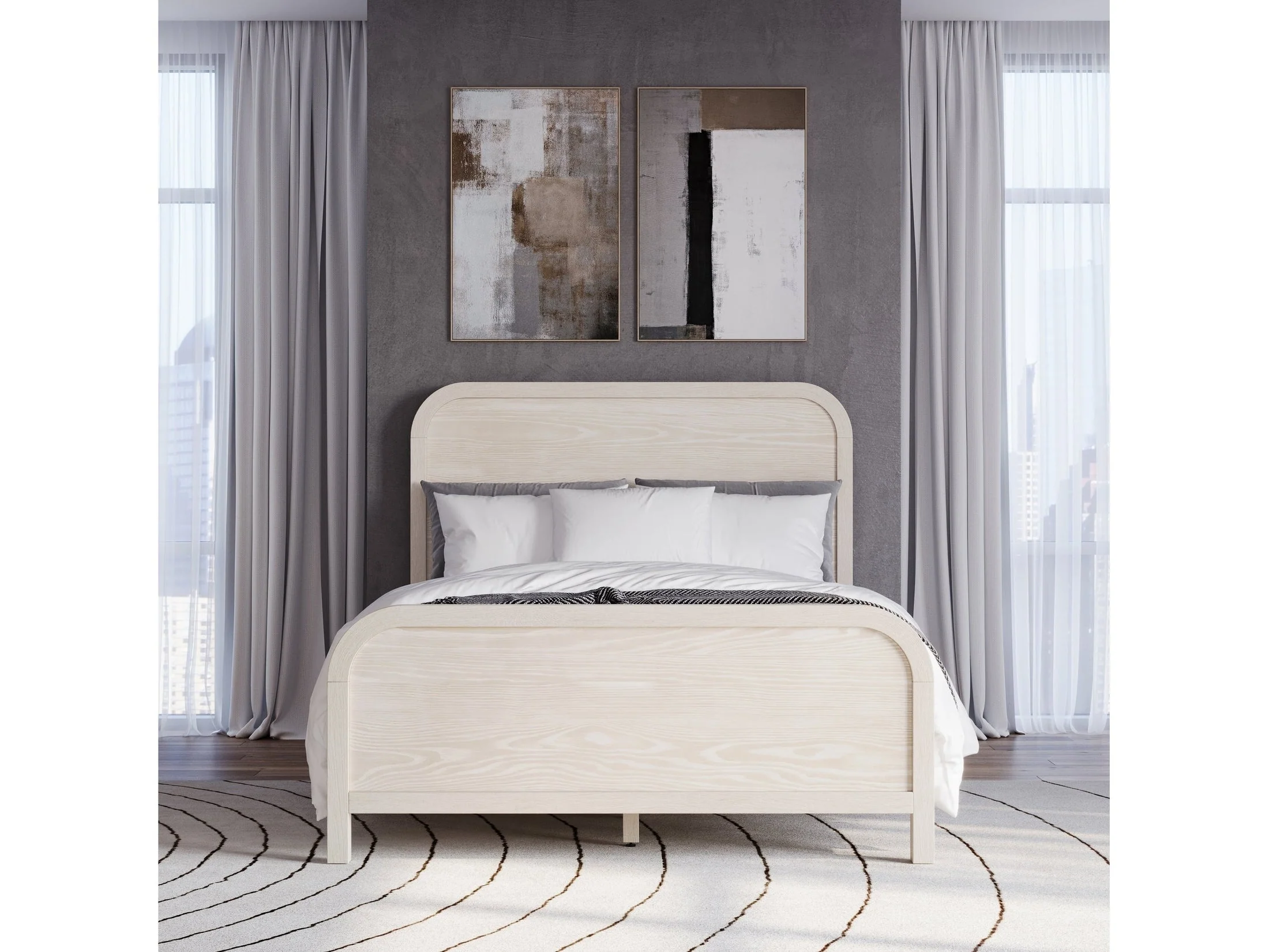 Drake Wood Full Platform Bed in Sugar