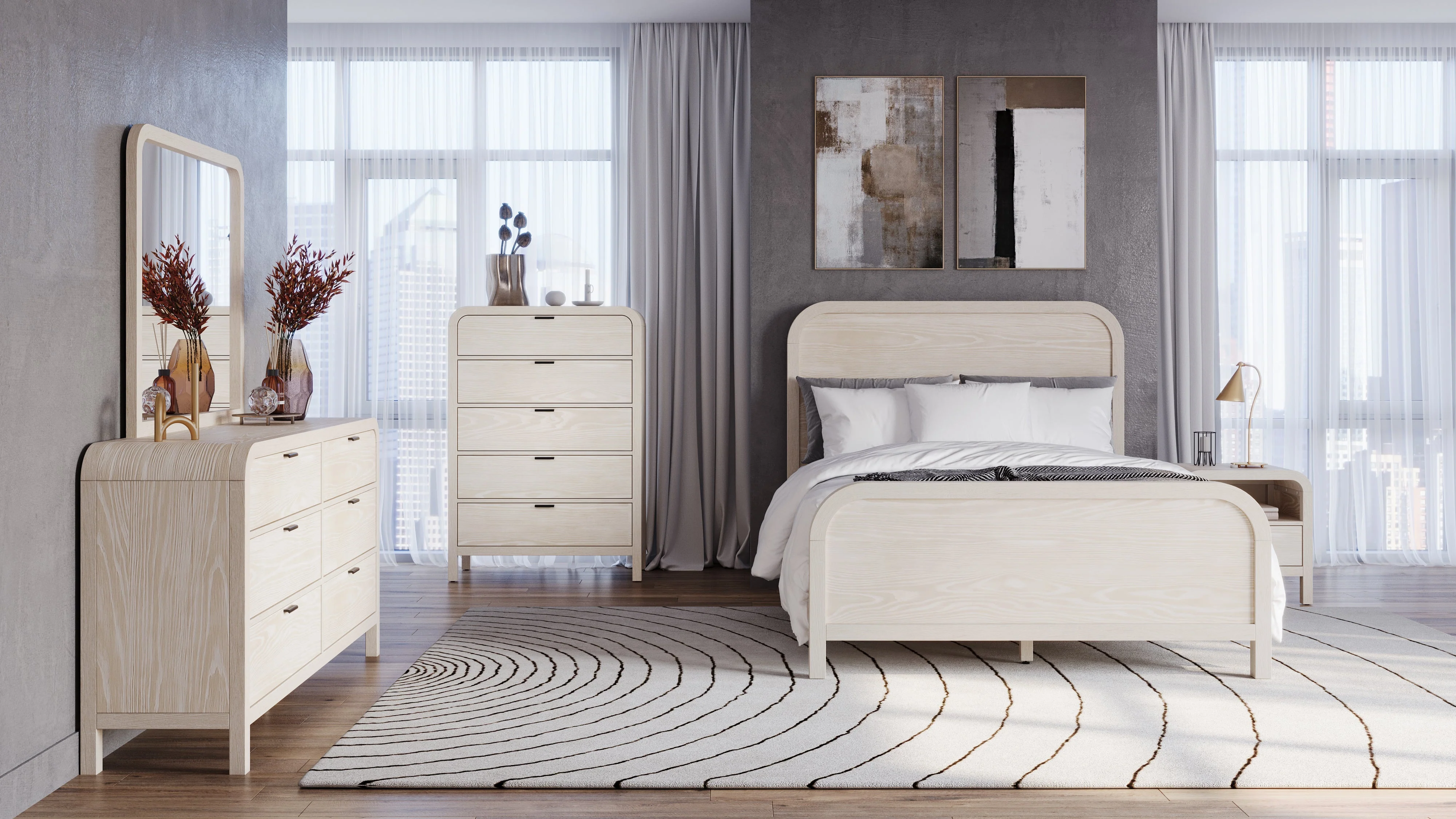Drake Wood Full Platform Bed in Sugar - Image 7