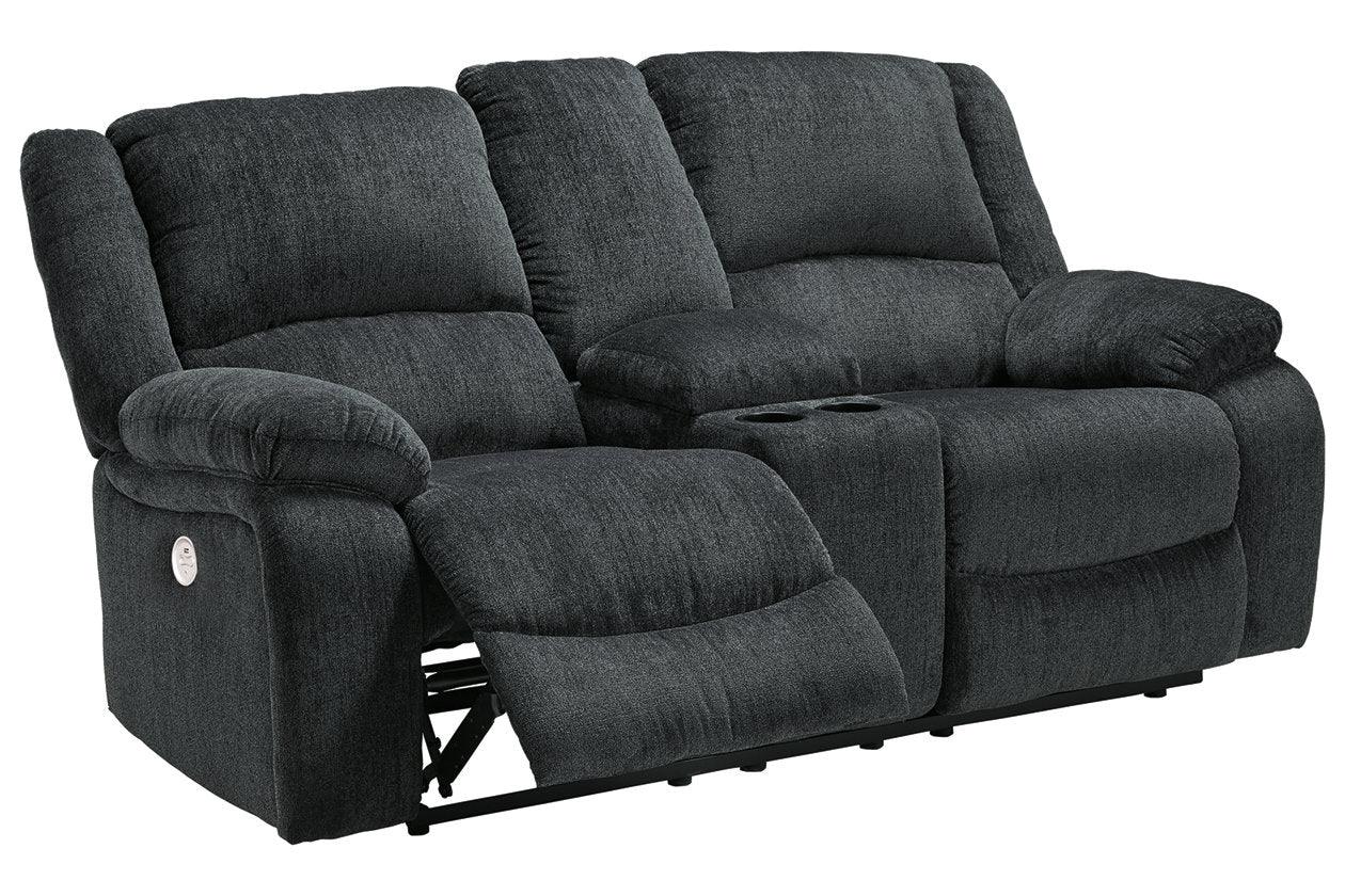 Draycoll Slate Power Reclining Loveseat with Console - Image 2