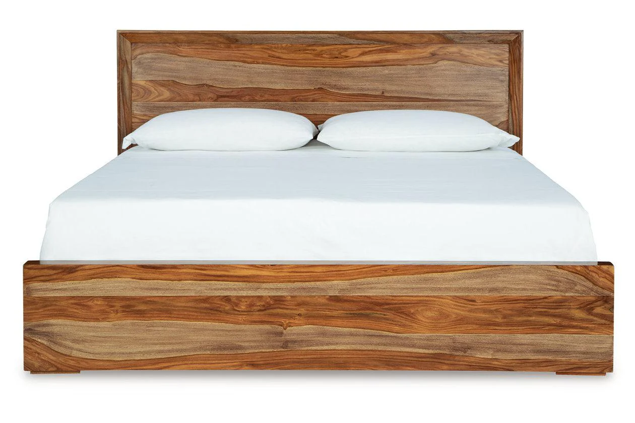 Dressonni Brown California King Panel Bed - Image 3