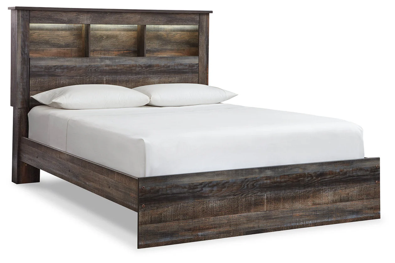 Drystan Multi Queen LED Bookcase Panel Bed - Image 2