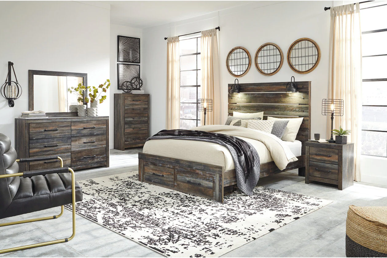 Drystan Multi Queen LED Storage Panel Bed - Image 3