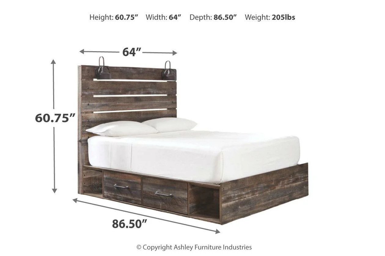 Drystan Multi Queen Platform Bed with 2 Storage Drawers - Image 2