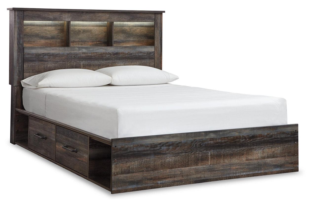 Drystan Multi Queen Platform Bookcase Bed with 2 Storage Drawers - Image 5