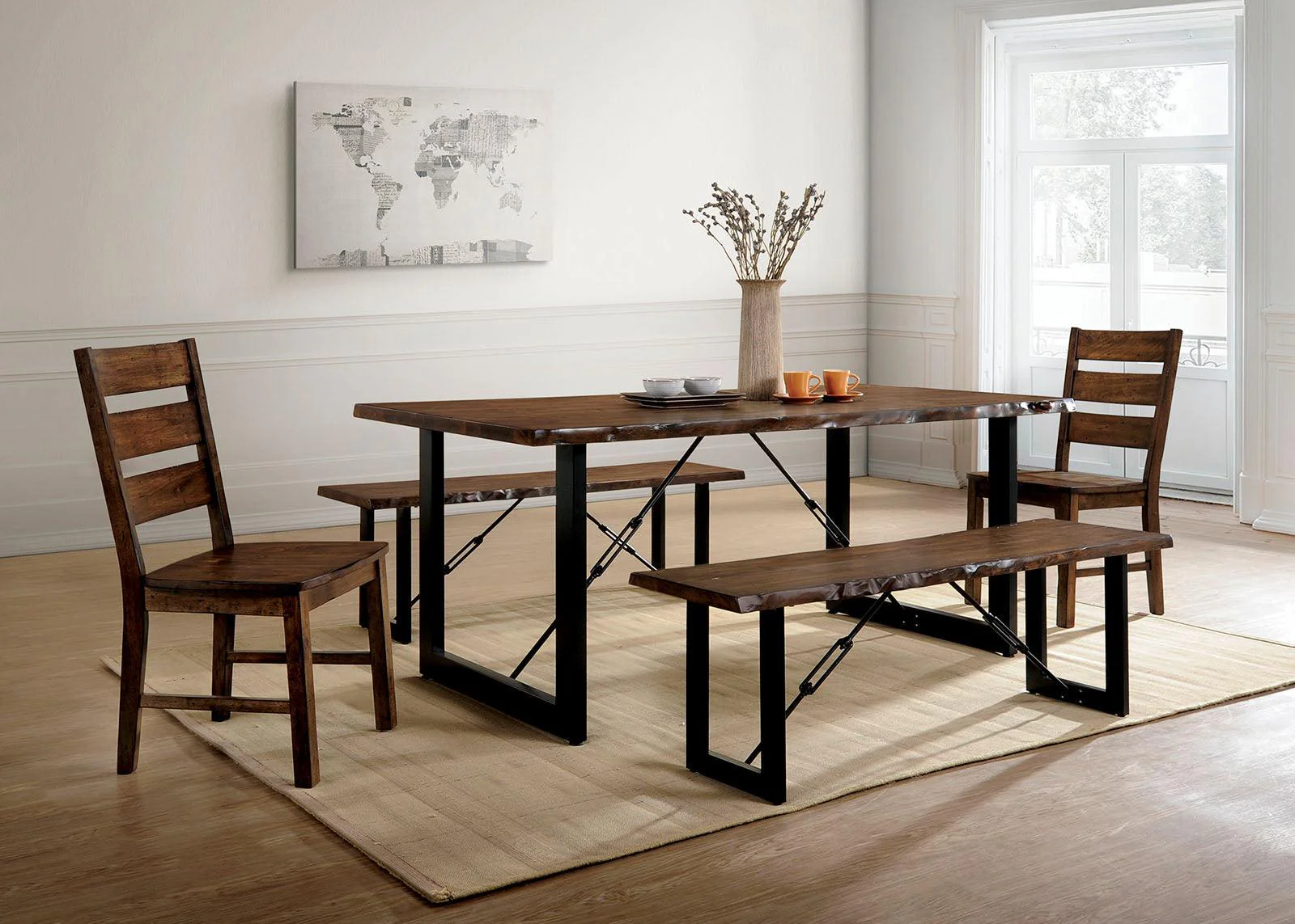 Dulce Walnut/Black Dining Table - Image 3