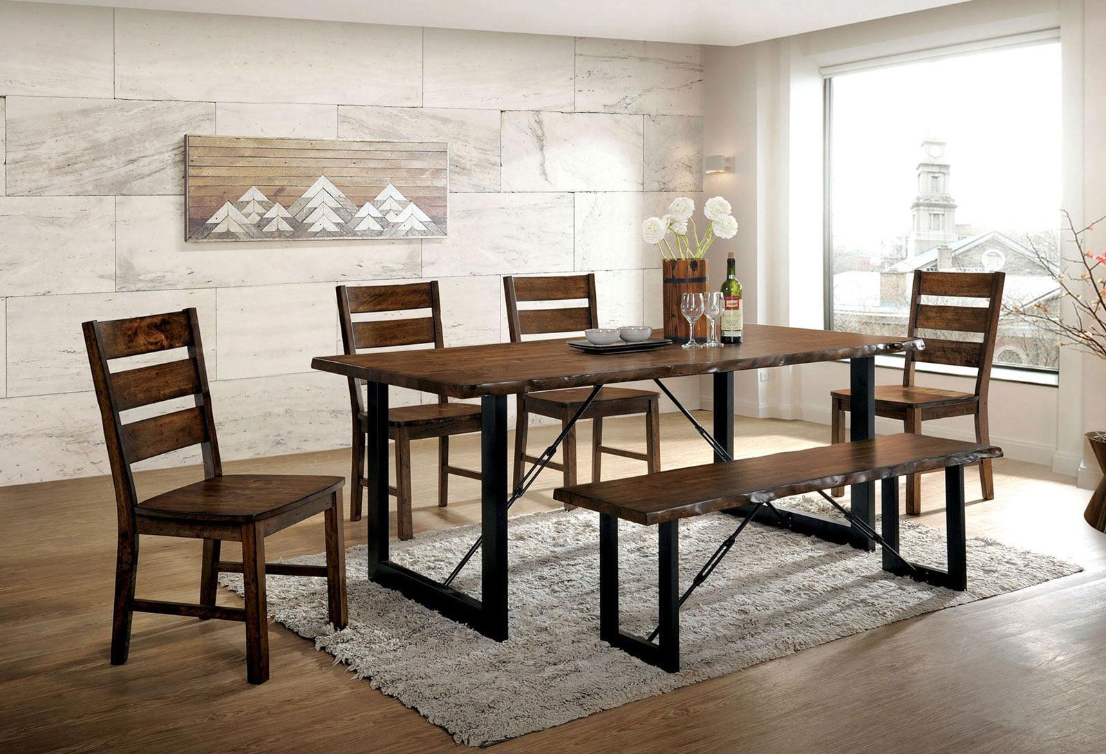 Dulce Walnut/Black Dining Table - Image 4