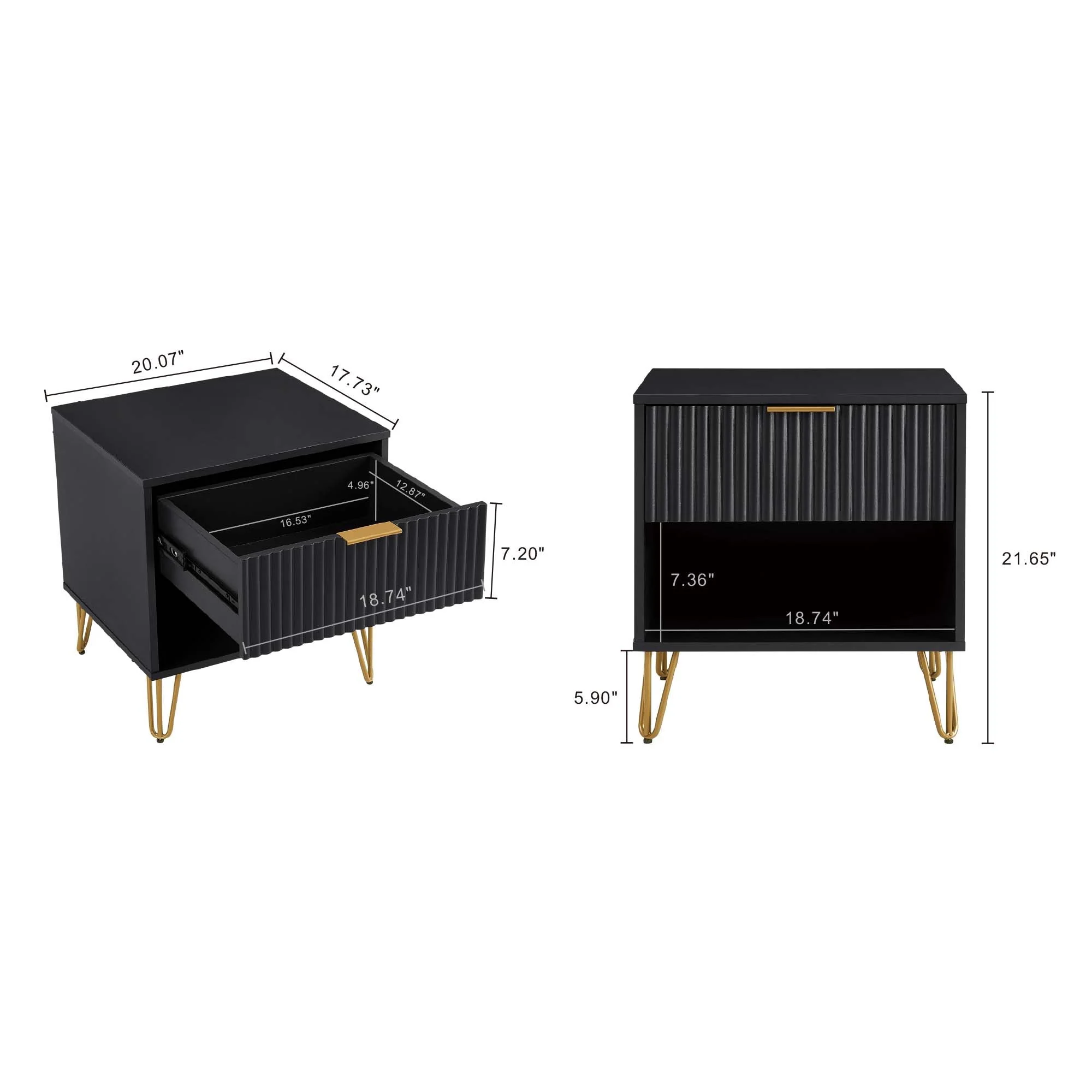 DUMBO 1.0 Nightstand in Black (set of 2) - Image 3