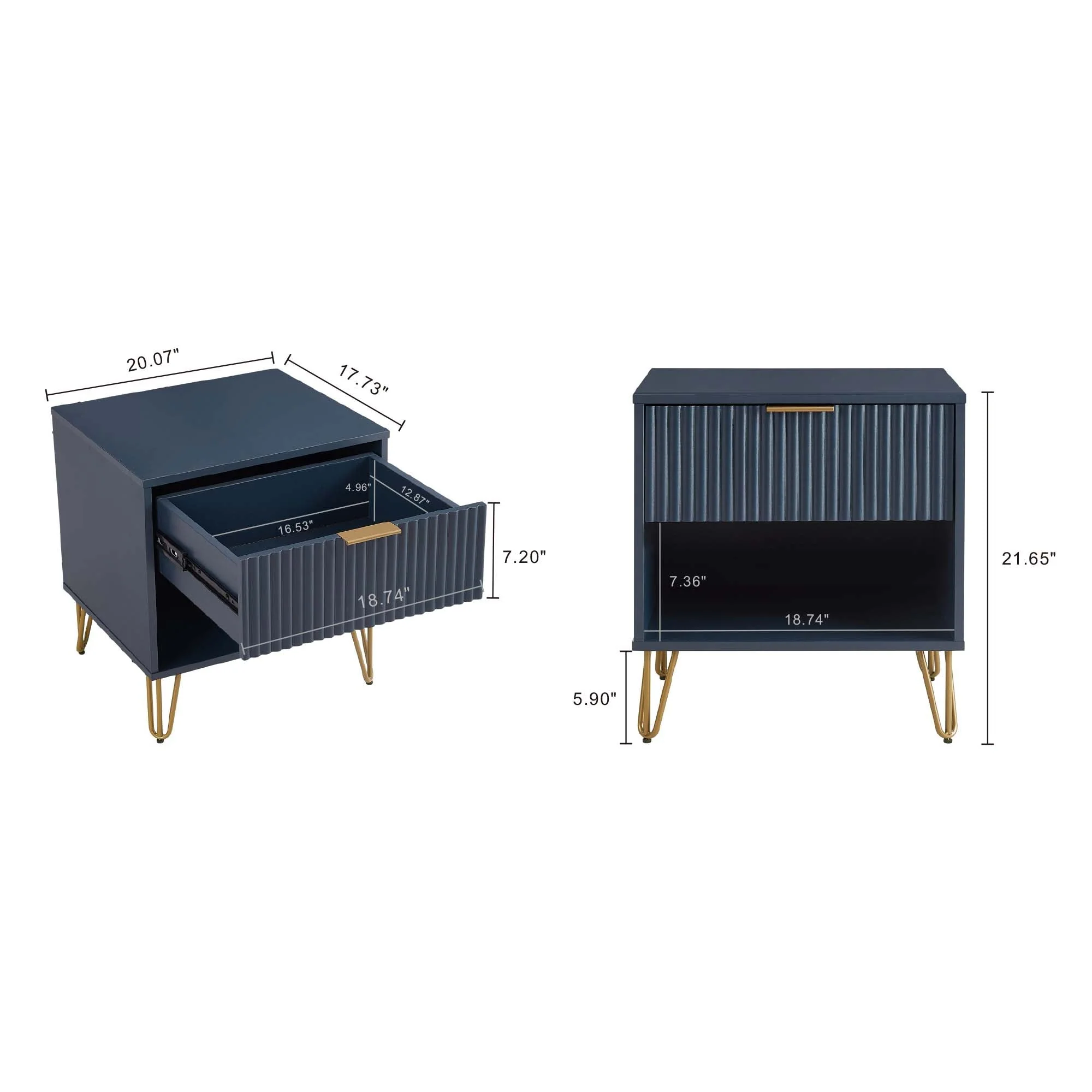 DUMBO 1.0 Nightstand in Midnight Blue - Image 3