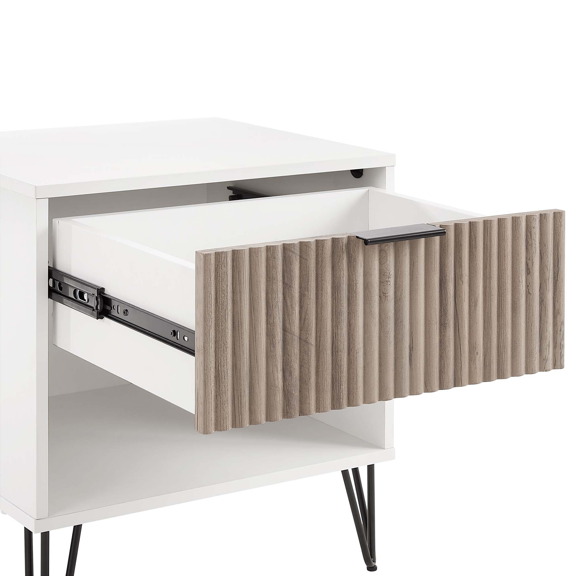 DUMBO 1.0 Nightstand in White and Rustic Grey - Image 5