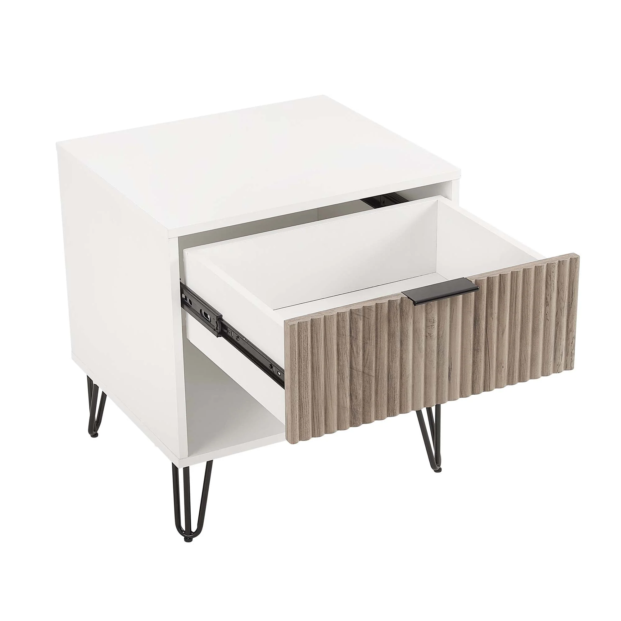 DUMBO 1.0 Nightstand in White and Rustic Grey - Image 7
