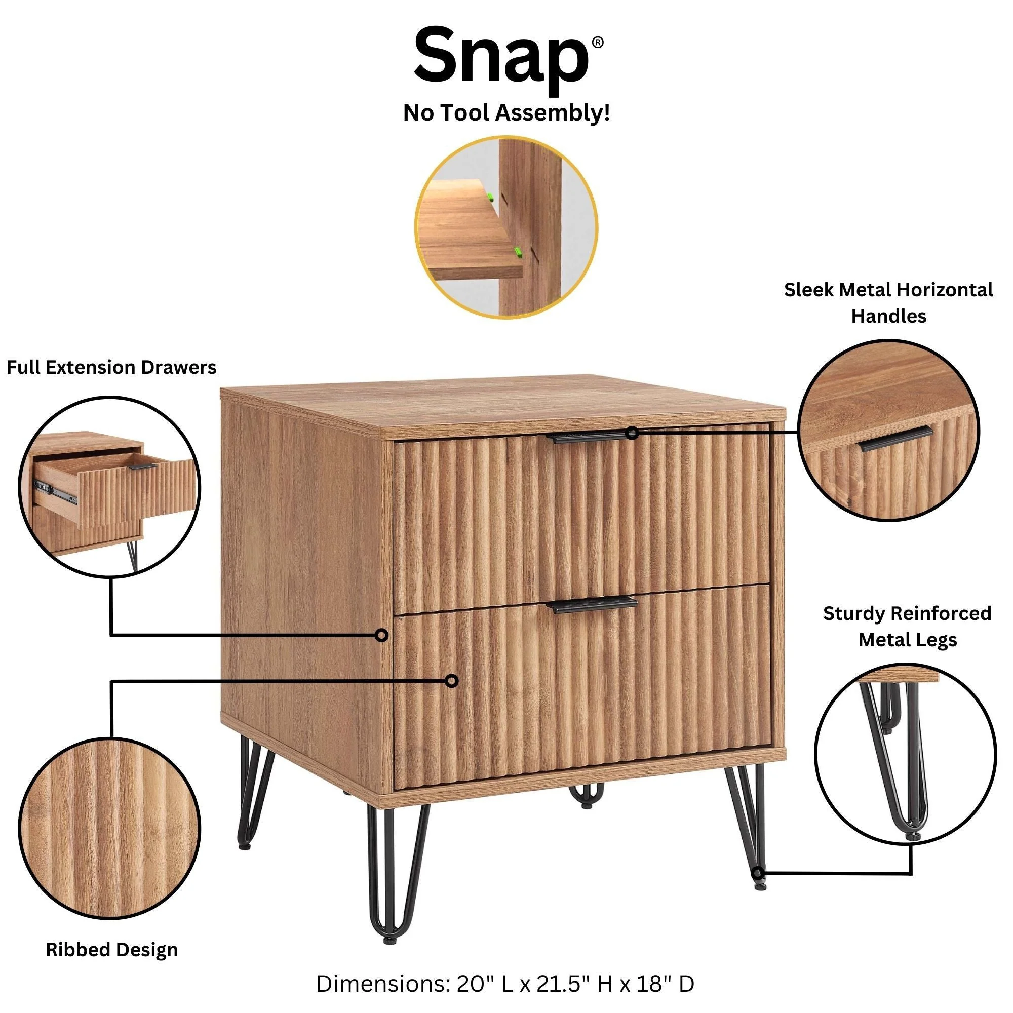 DUMBO 2.0 Nightstand in Golden Brown - Image 4