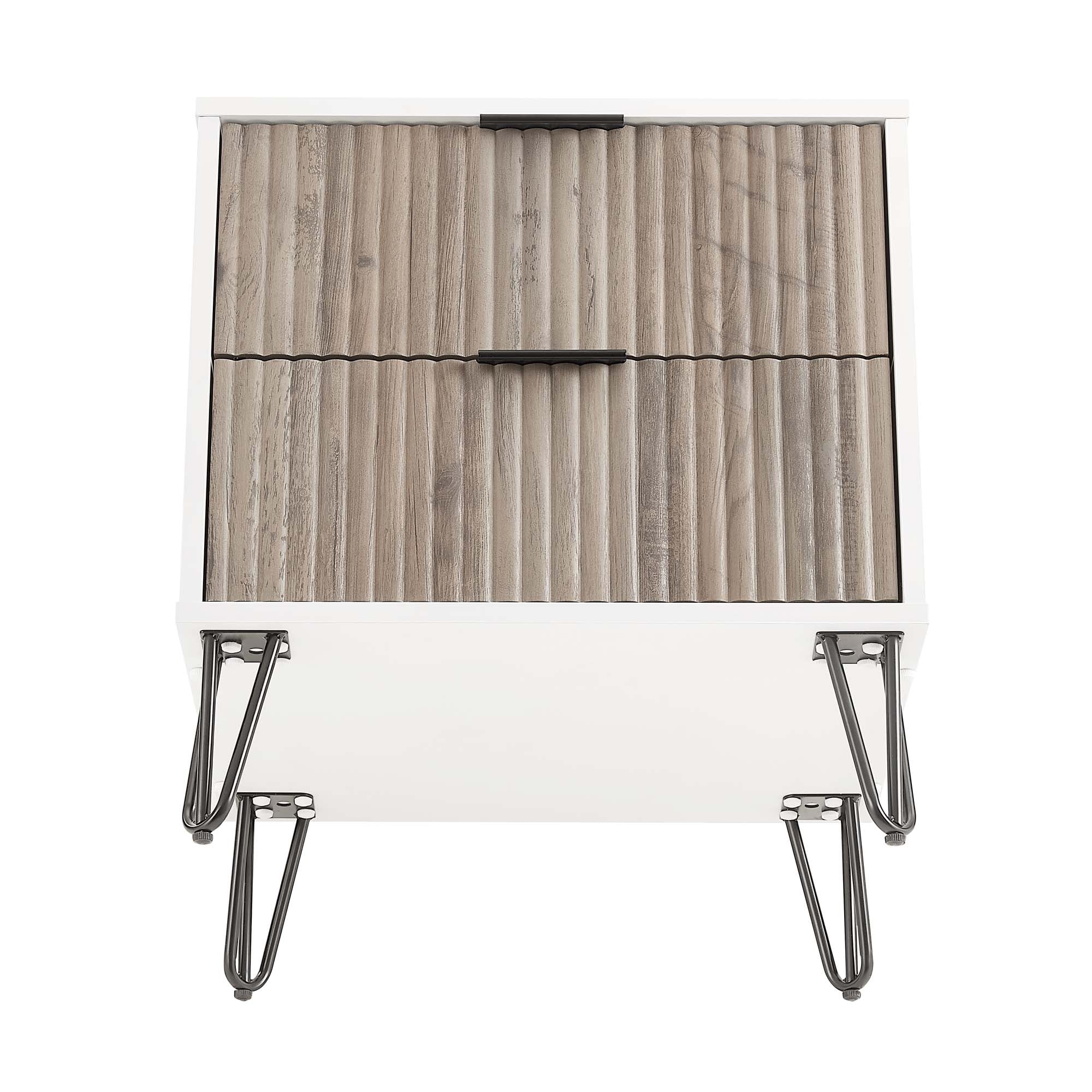 DUMBO 2.0 Nightstand in White and Rustic Grey (set of 2) - Image 11