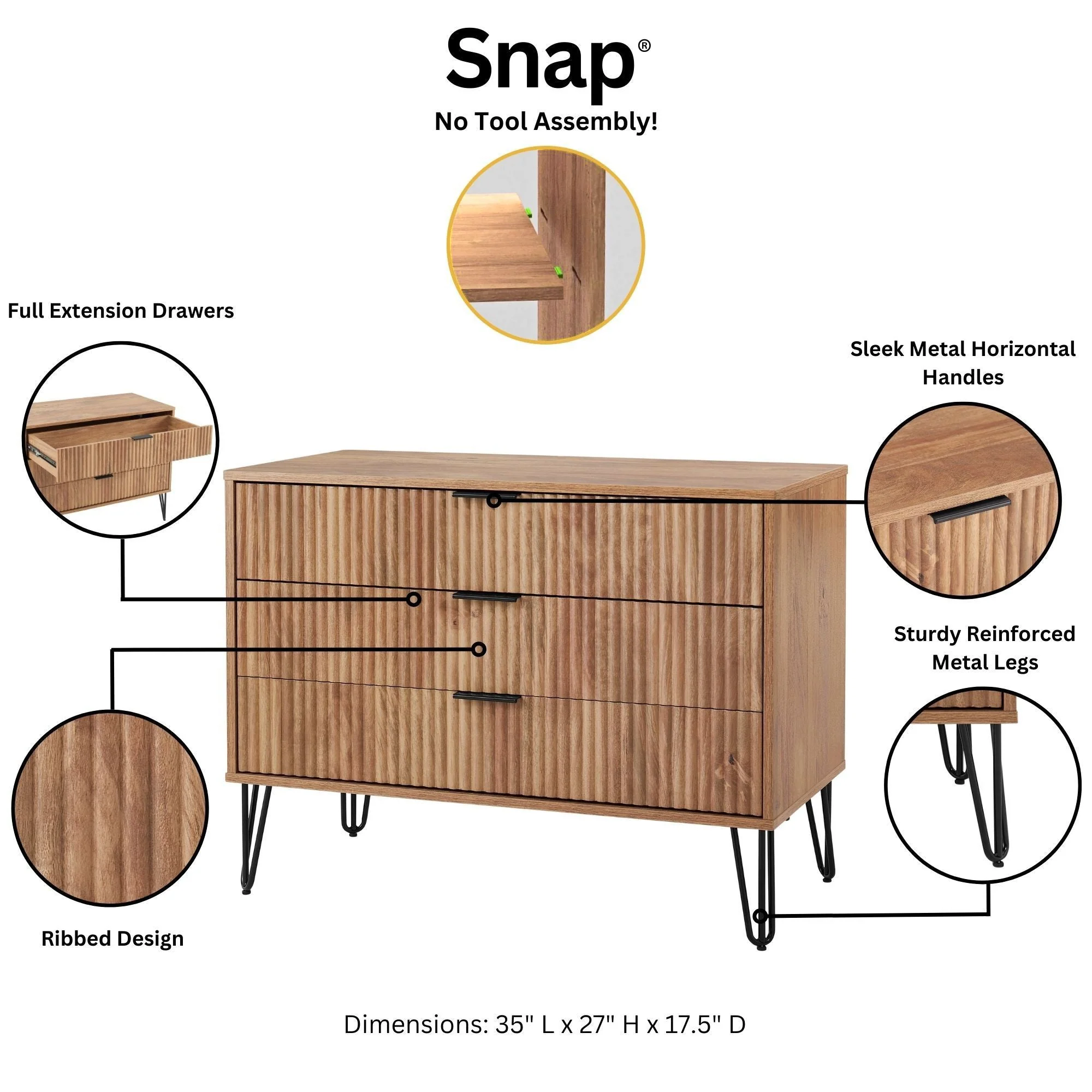 DUMBO Dresser in Golden Brown - Image 4