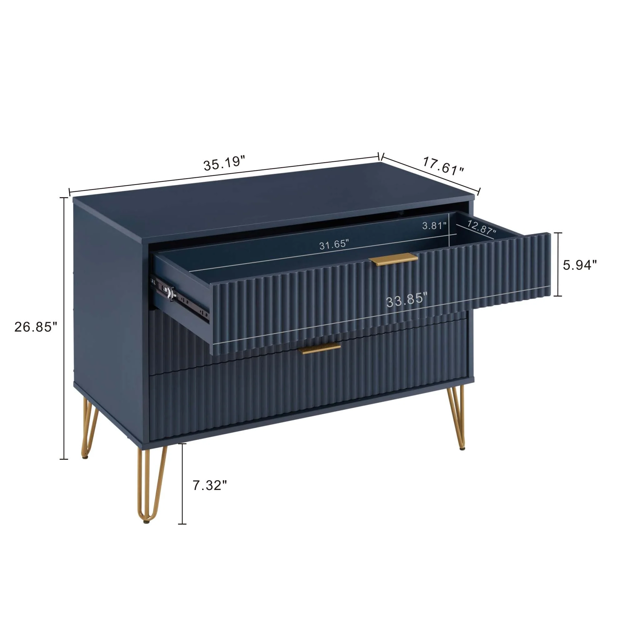 DUMBO Dresser in Midnight Blue - Image 3