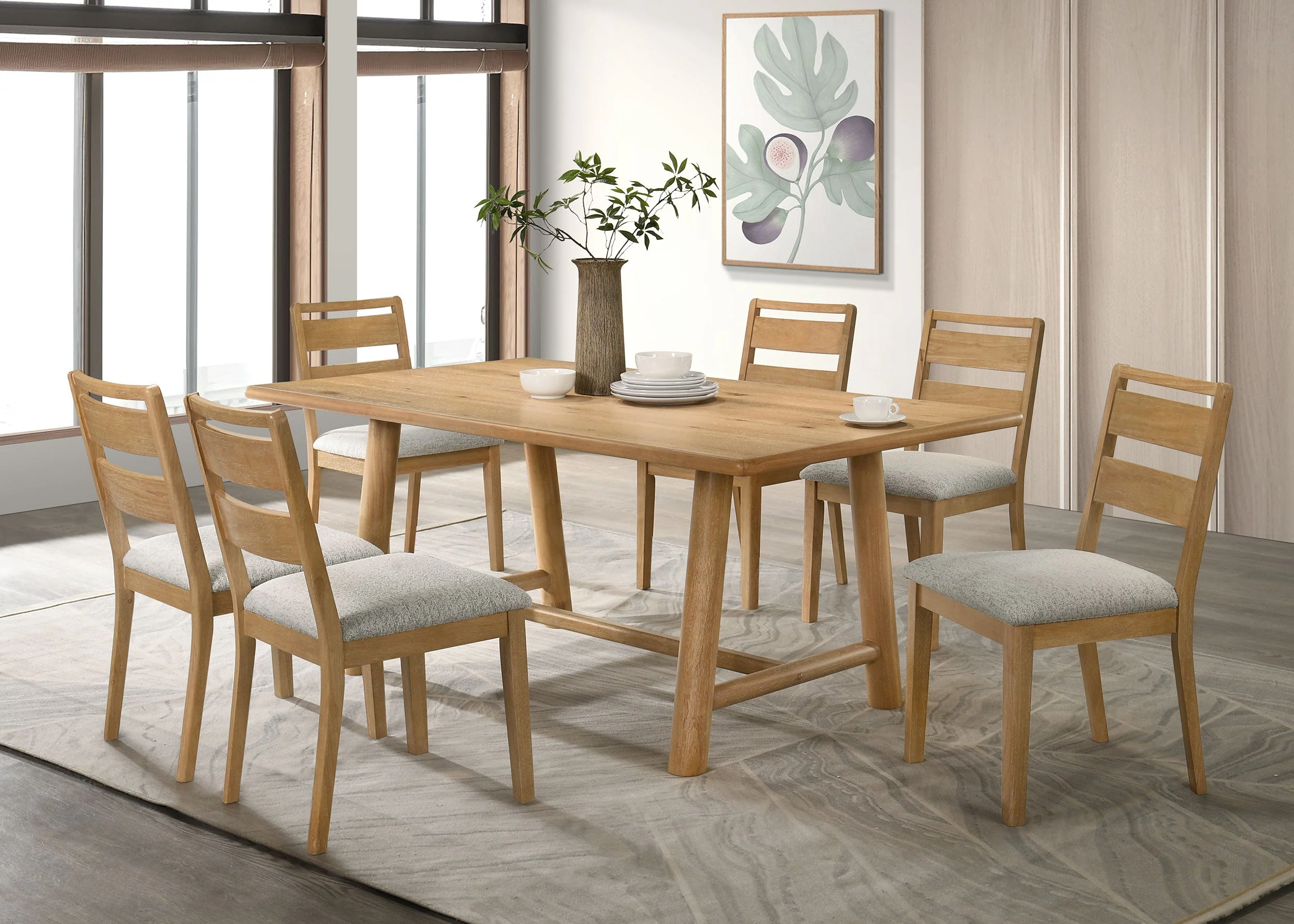 Duncan Washed Oak Ladder Back Dining Side Chair (Set of 2) - Image 14