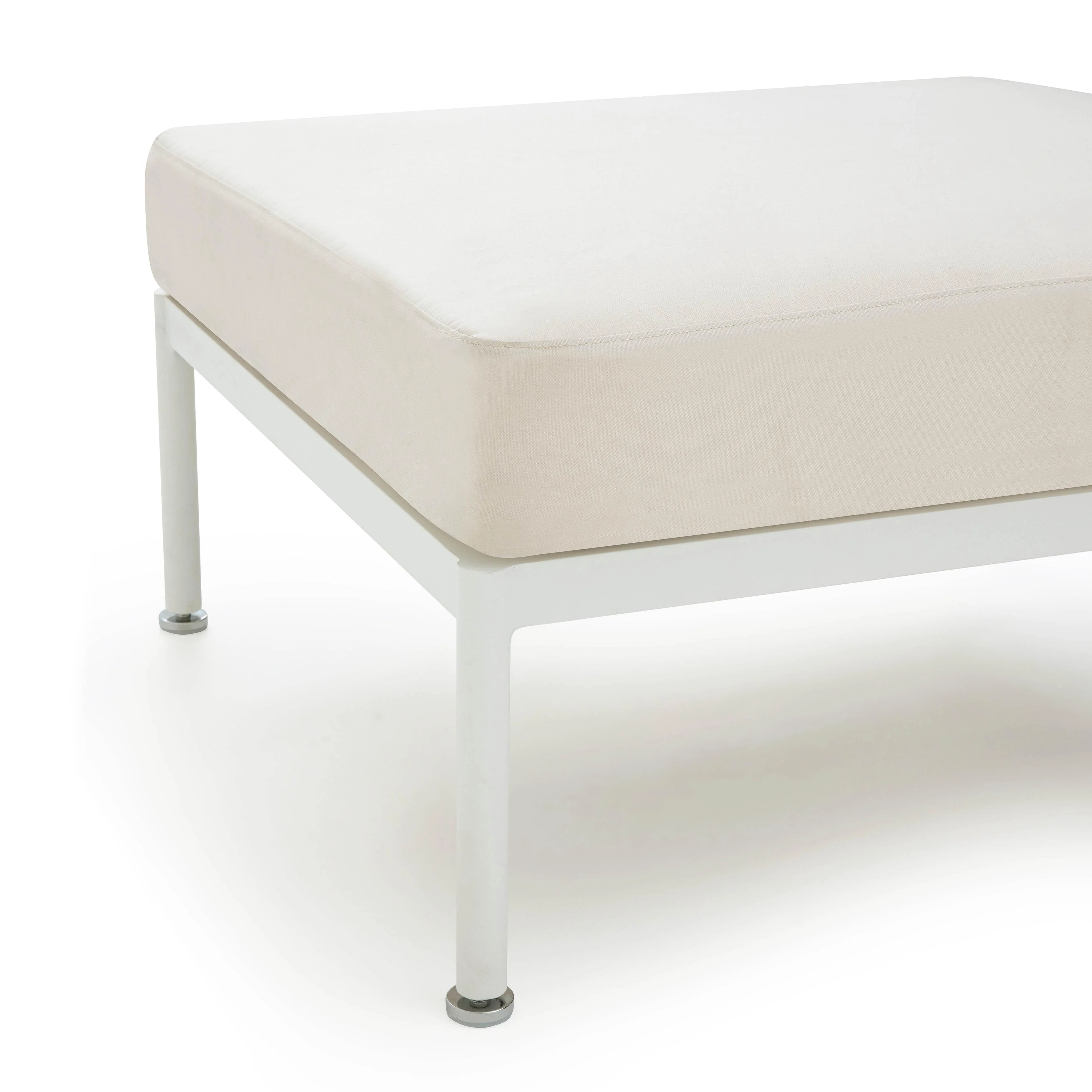 Dunes Cream Outdoor Ottoman - Image 4