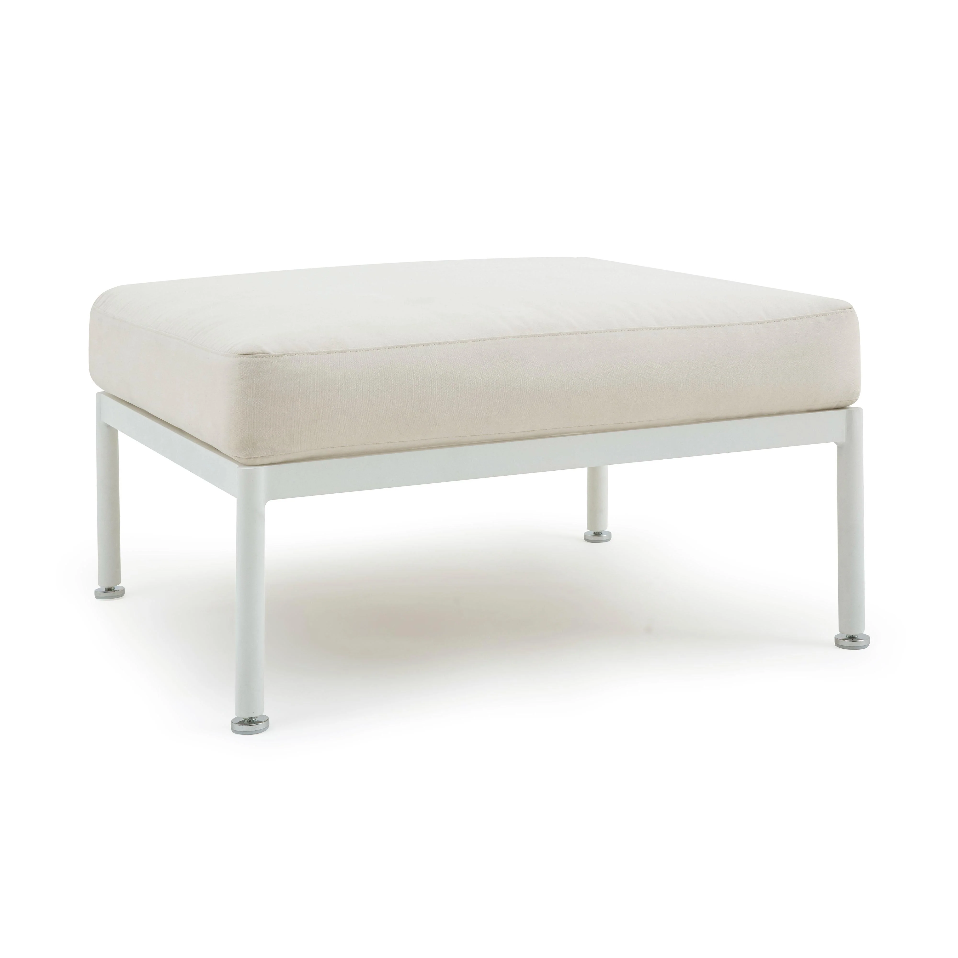 Dunes Cream Outdoor Ottoman - Image 6