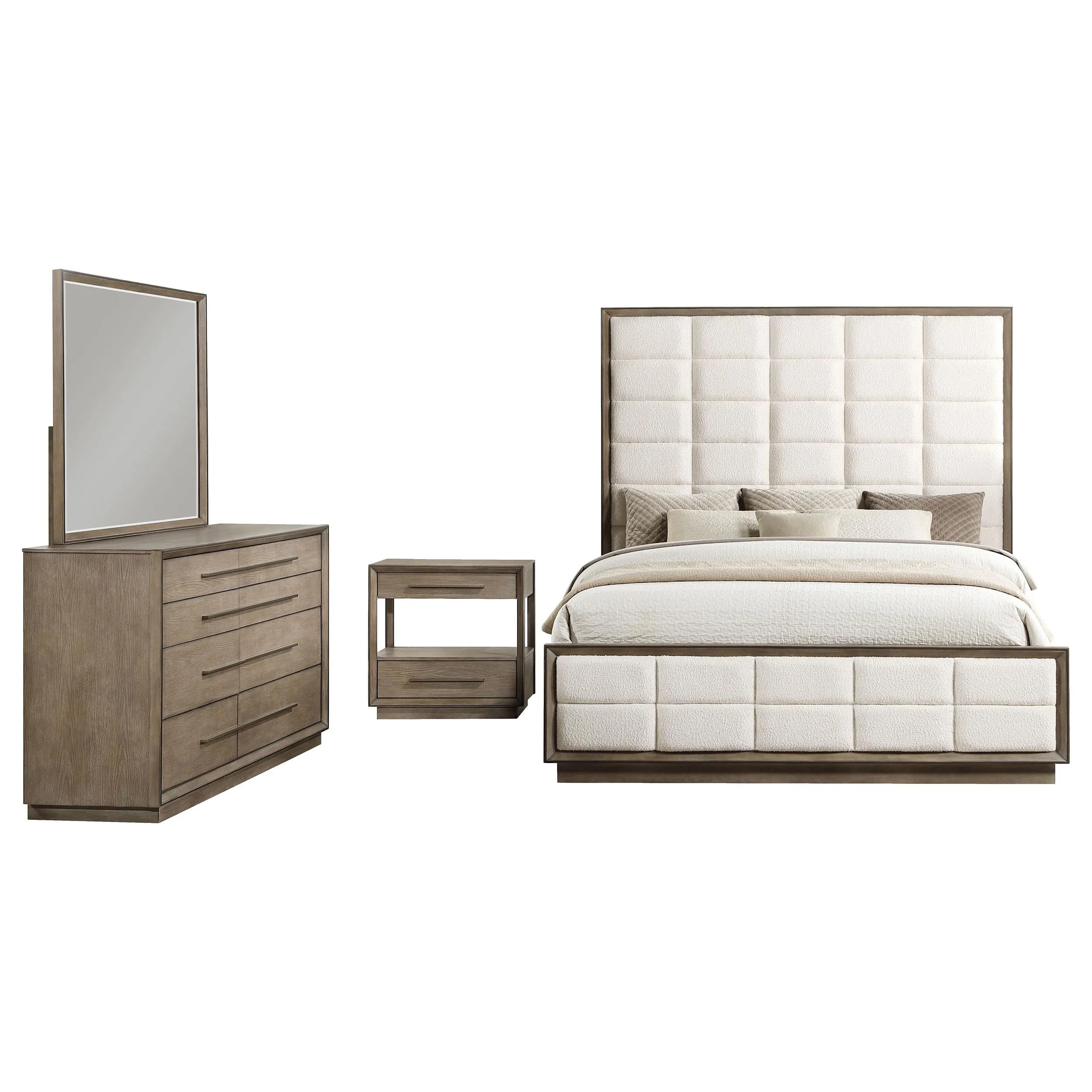 Durango Washed Oak 4-Piece Queen Bedroom Set - Image 2