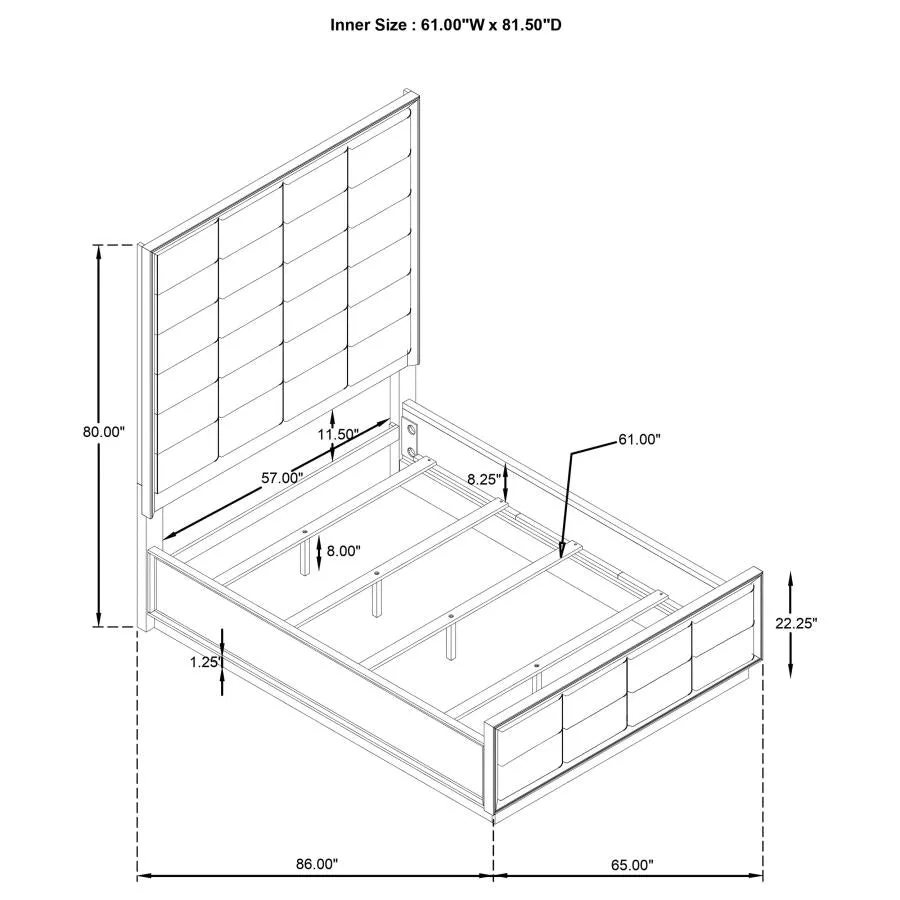 Durango Washed Oak 5-Piece Queen Bedroom Set - Image 16