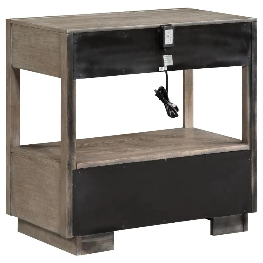 Durango Washed Oak 5-Piece Queen Bedroom Set - Image 6