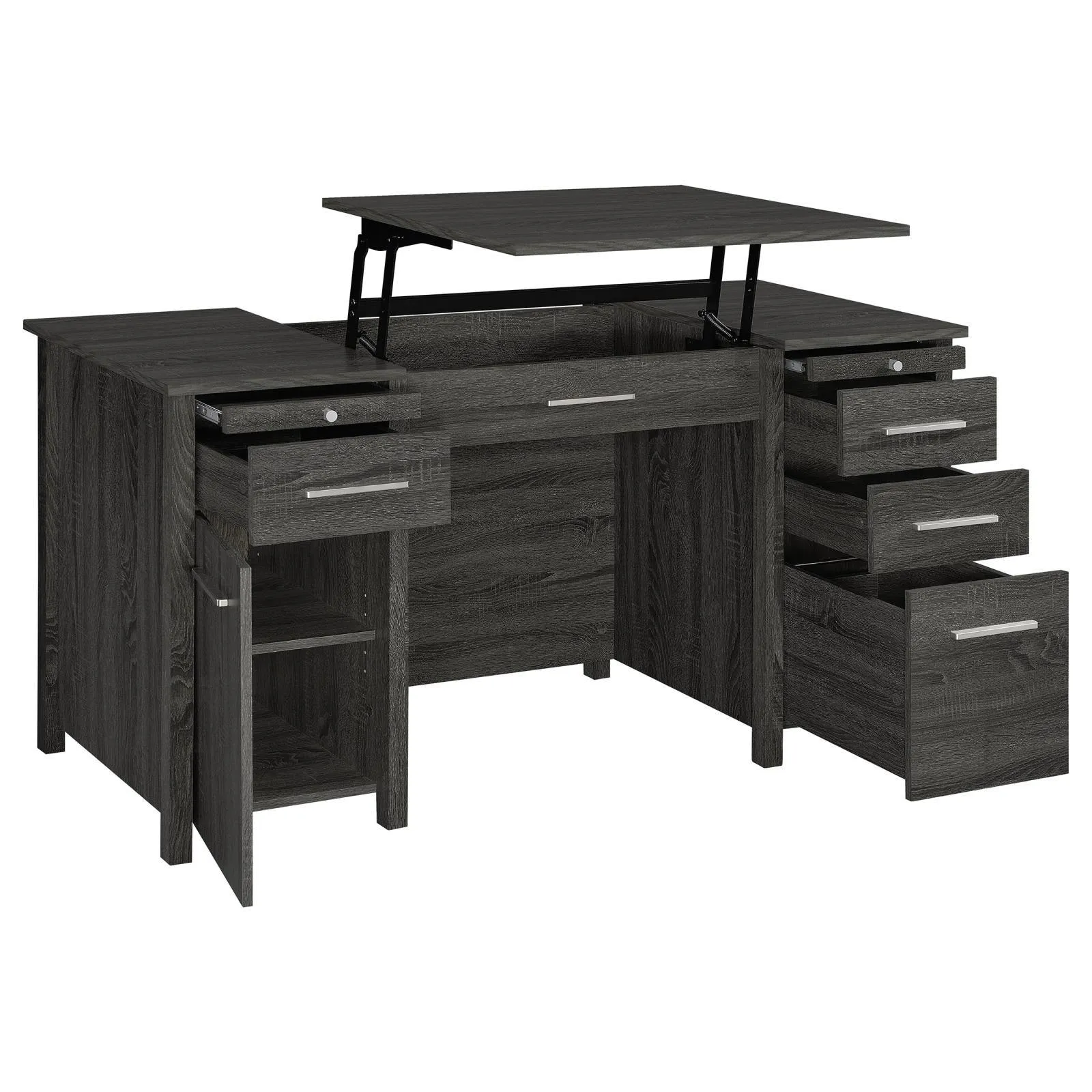 Dylan 4-Drawer Lift Top Office Desk - Image 4