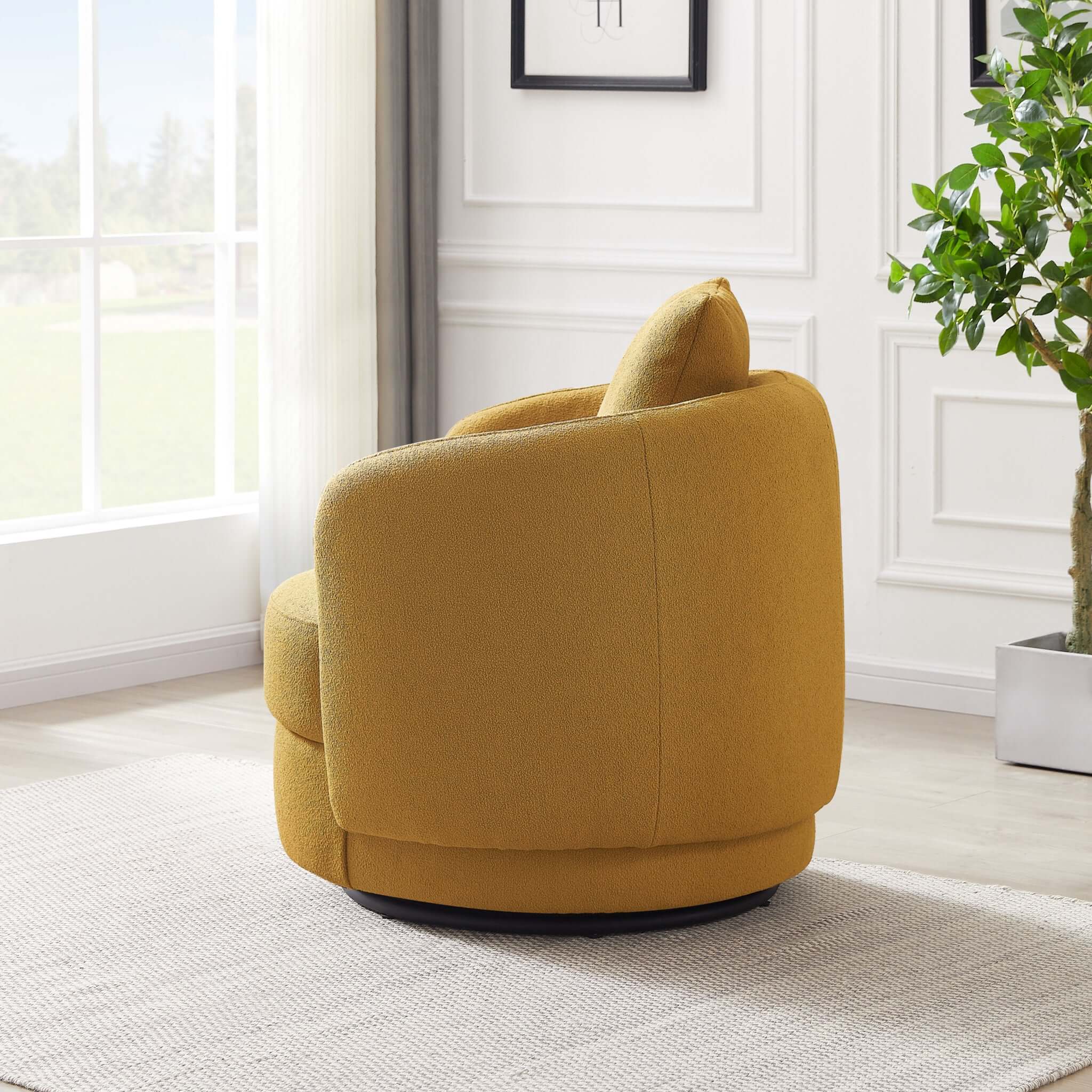 Dylan Gold Boucle Lounge Chair - Image 3