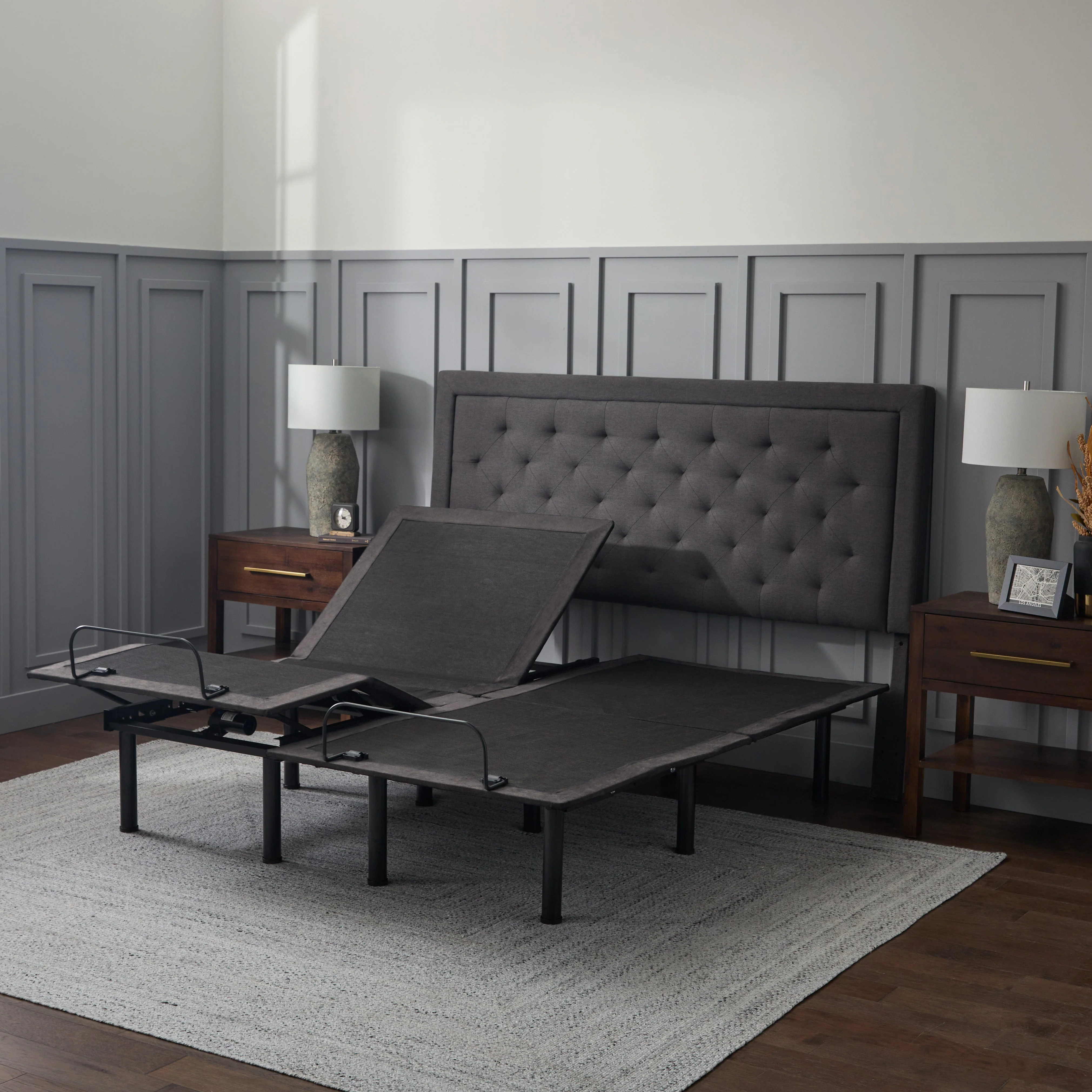 E255 Charcoal King Adjustable Bed Base - Image 8