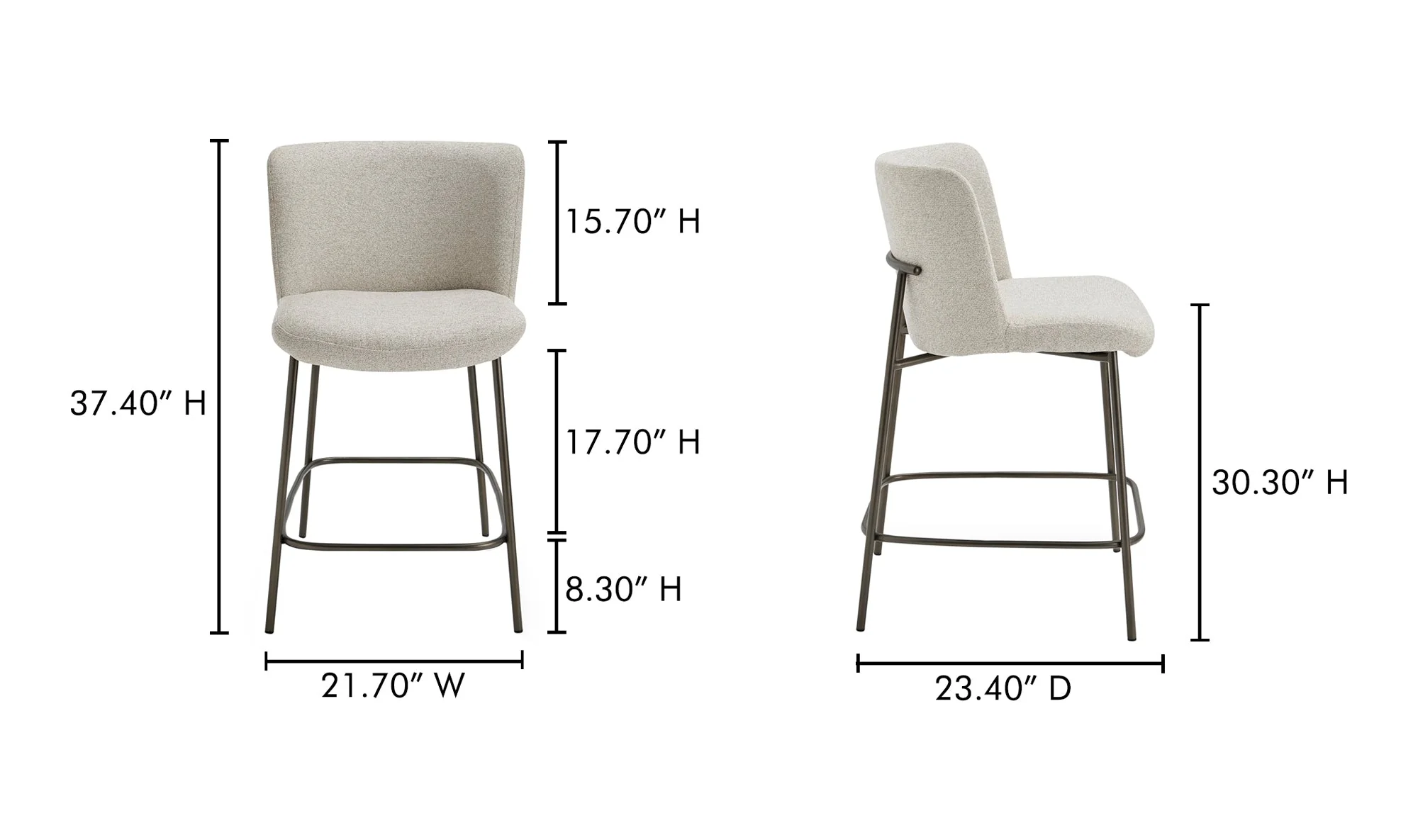 Early Counter Stool Beige - Image 9