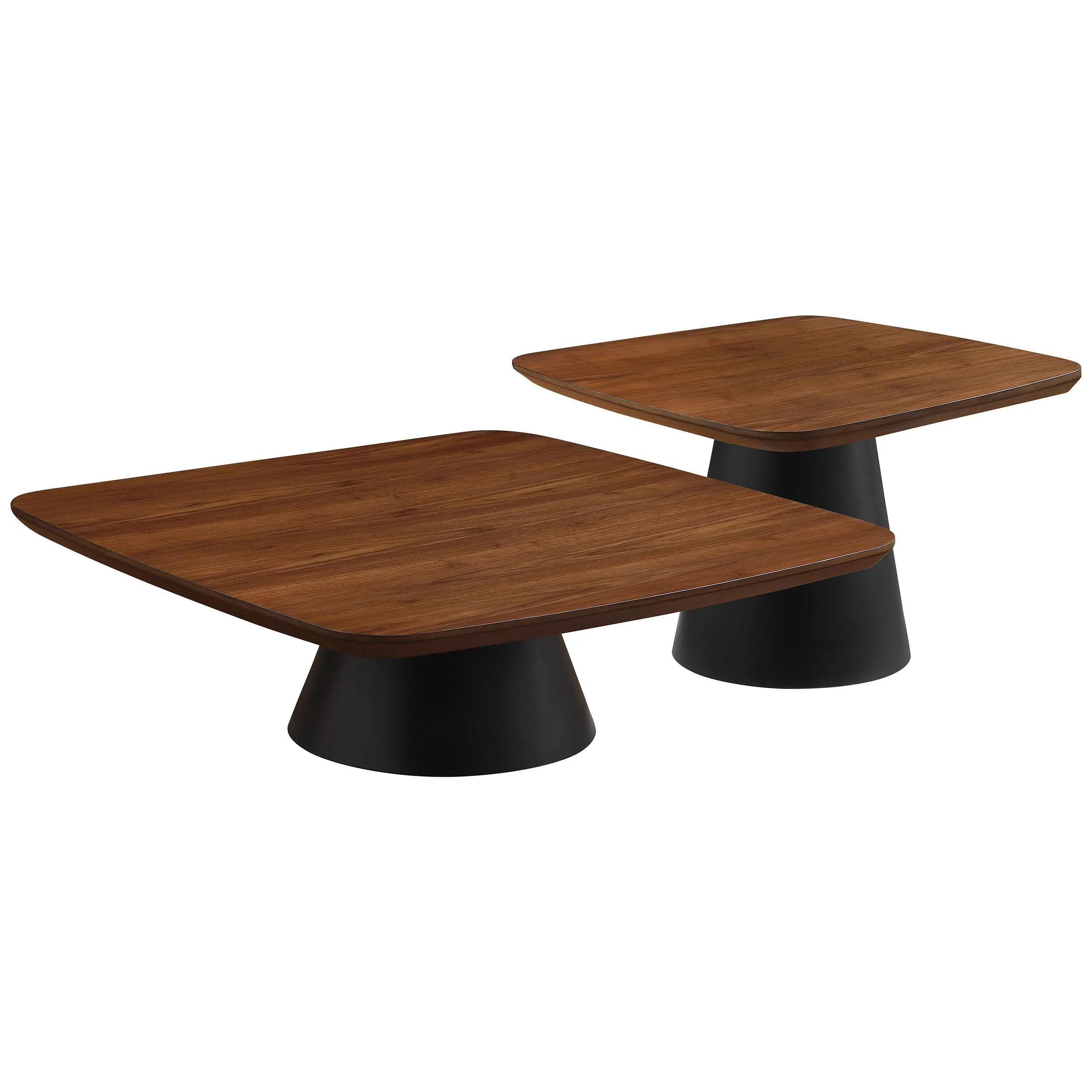 Eason 2-piece Coffee Table Set Walnut and Black - Image 7