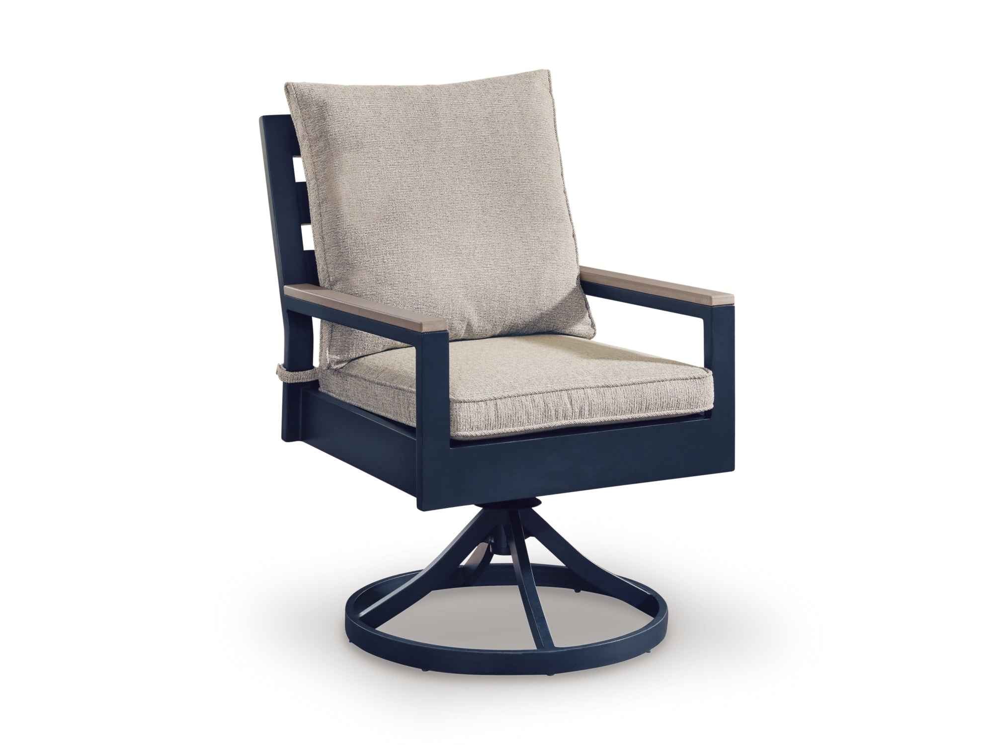 East Beach Navy Blue/Driftwood Outdoor Dining Table and 6 Chairs - Image 14