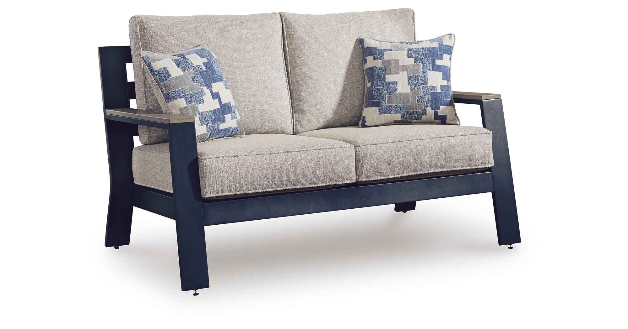 East Beach Navy Blue/Driftwood Outdoor Sofa and Loveseat - Image 13